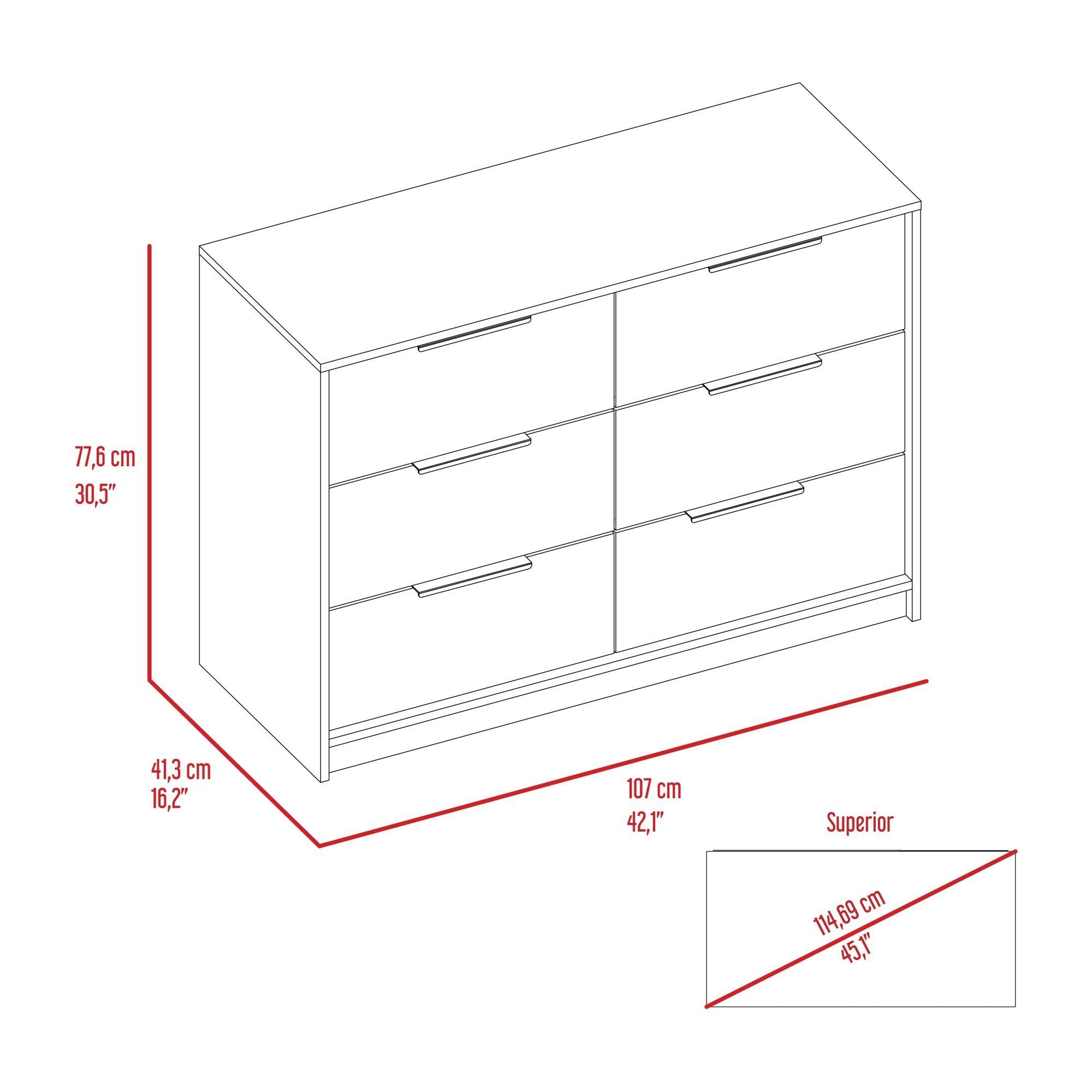 COMODA 4 CAJONES 2 PUERTAS FM-003N - NEGRO Y CAFE CLARO-6