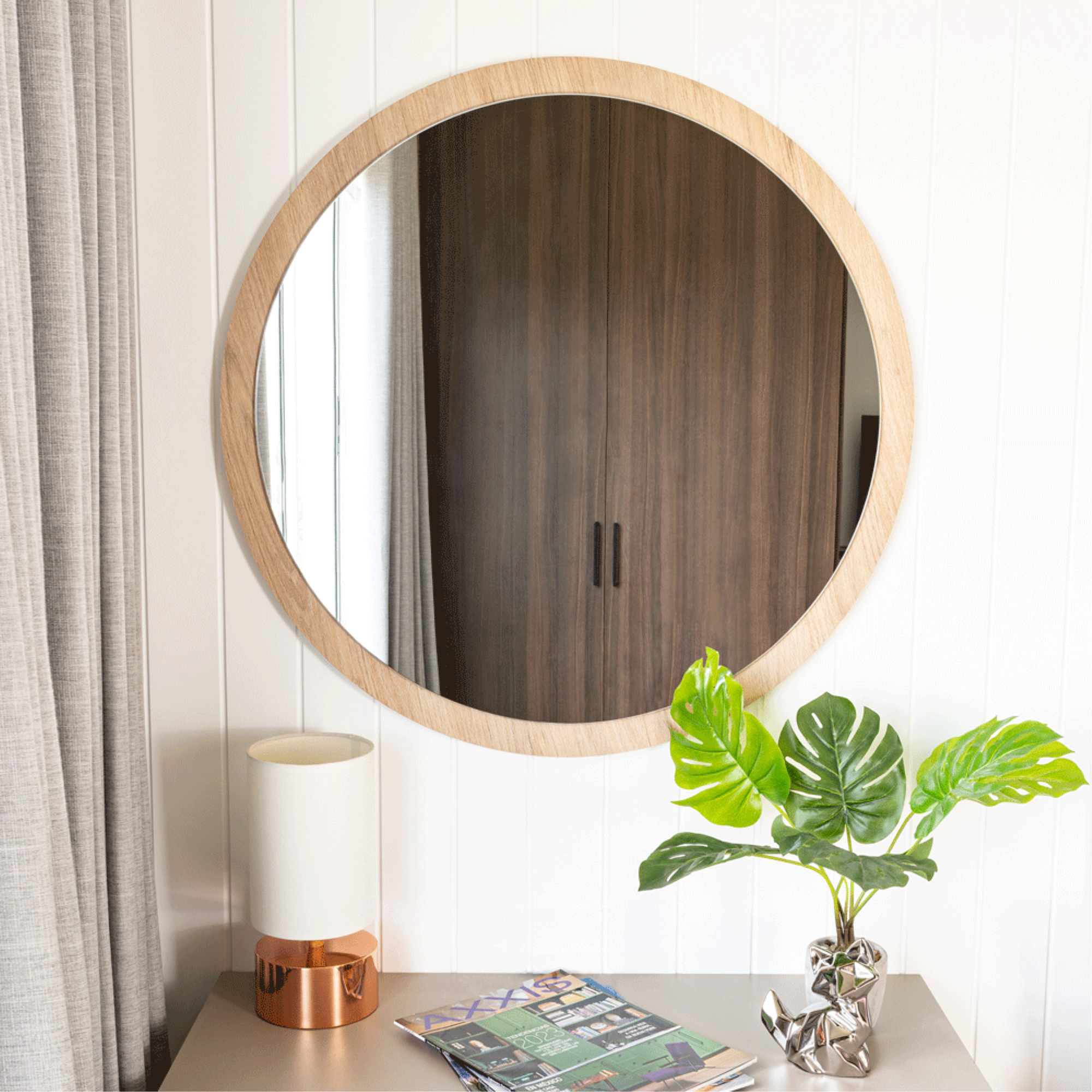 Espejo Circular Ary Marco Madera 80X80 cm-4