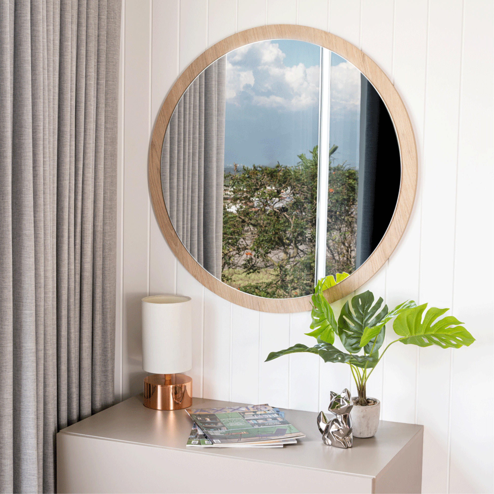 Espejo Circular Ary Marco Madera 80X80 cm-5