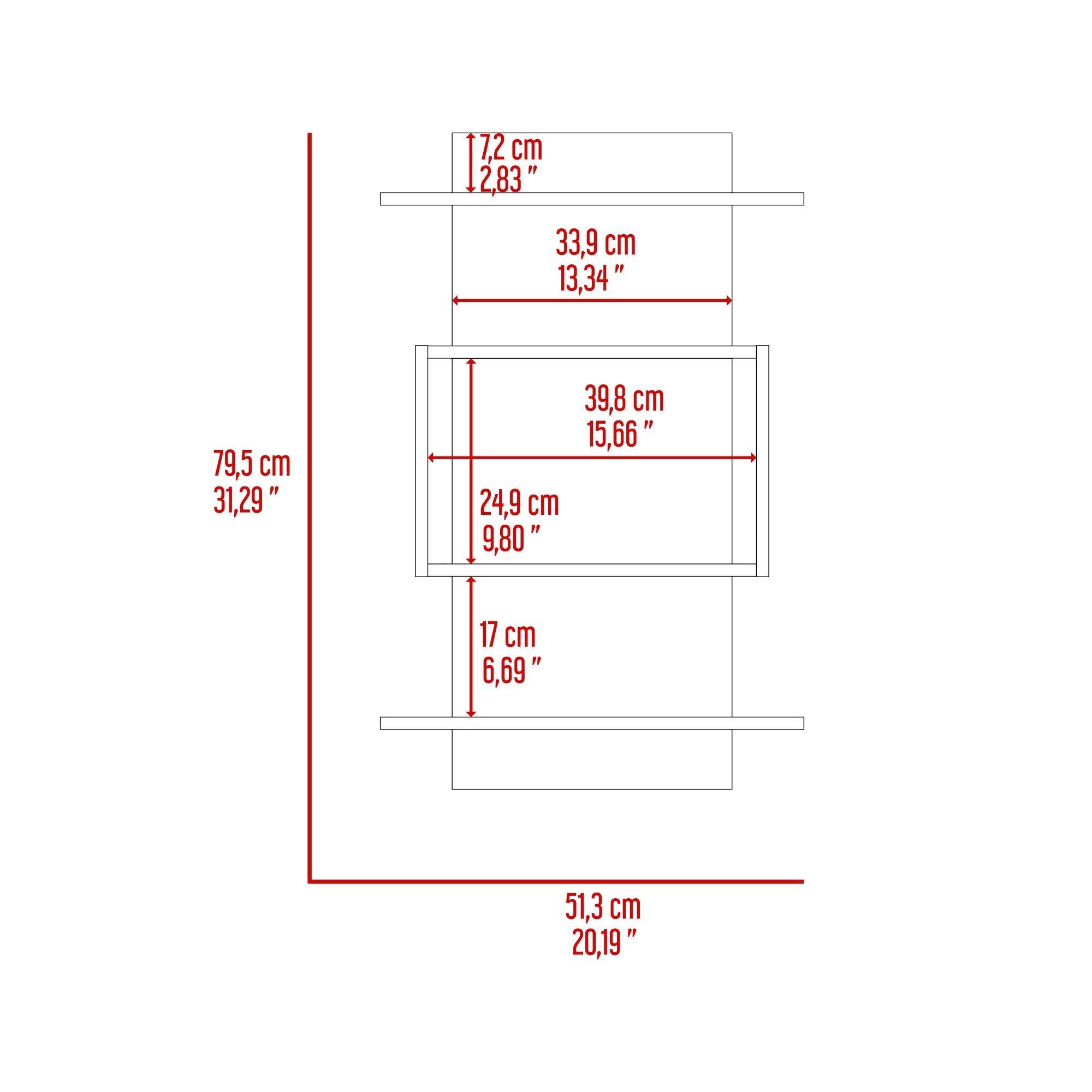 Mueble Organizador Baño Café Claro Y Blanco-5