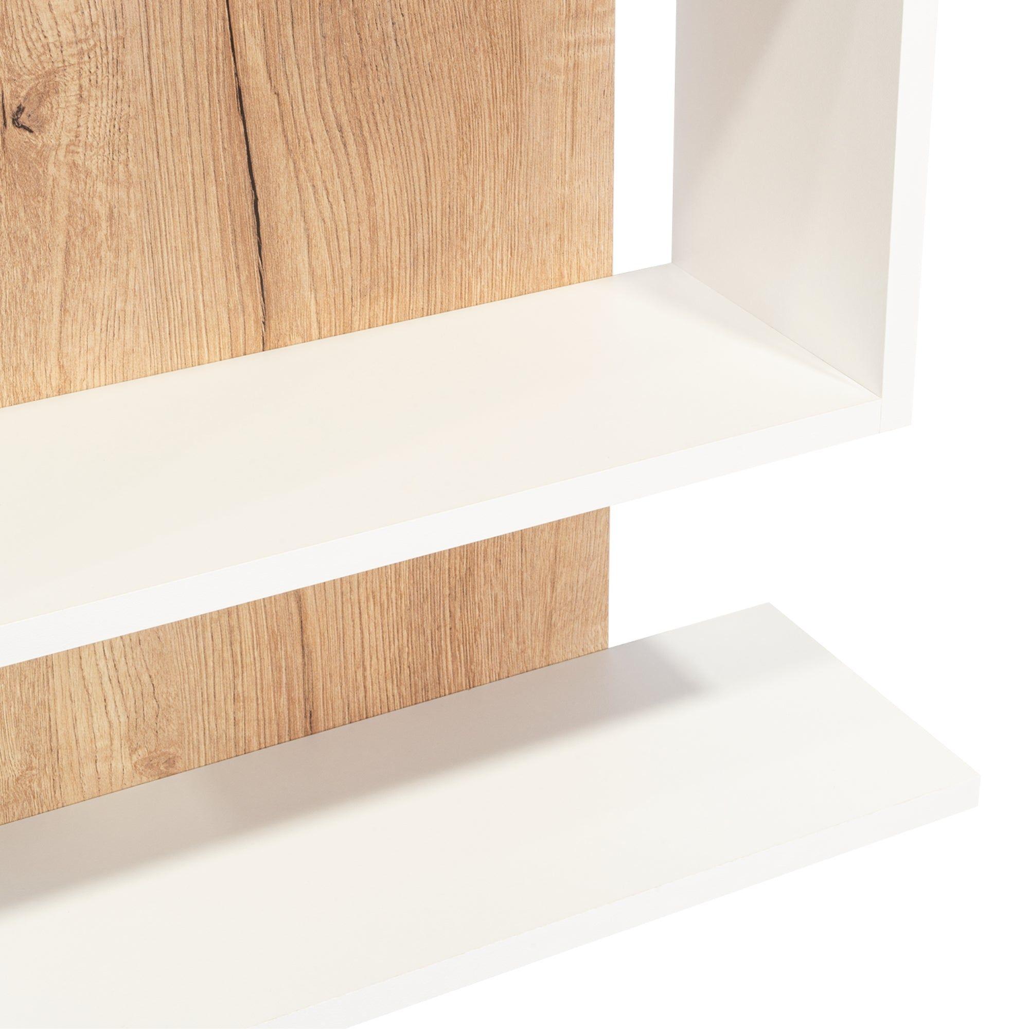 Mueble Organizador Baño Café Claro Y Blanco-6