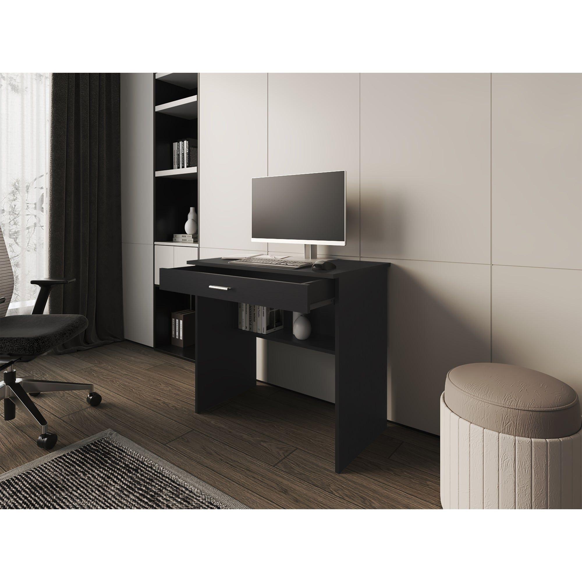 ESCRITORIO 1 CAJON 1 ESTANTE FM-018N - NEGRO-5