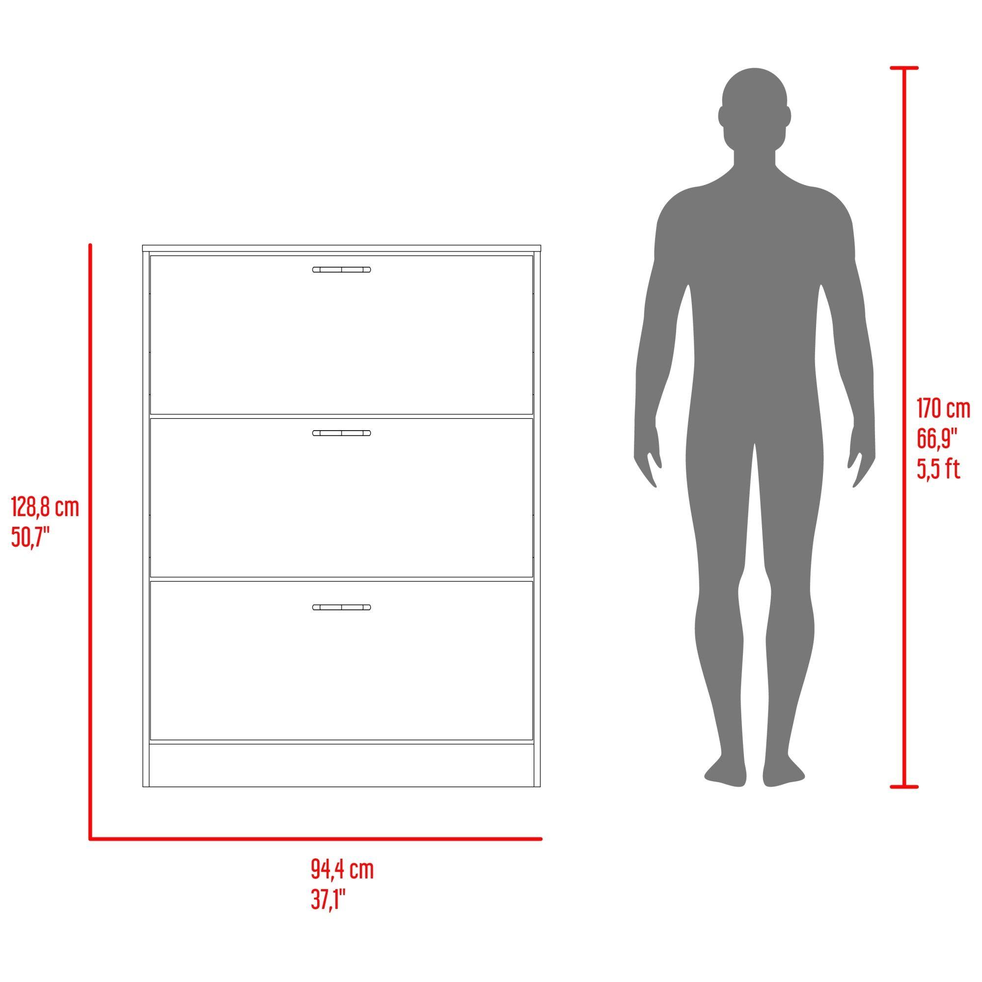 Mueble Zapatero 128,7X94,2X24 Cm Beige-4