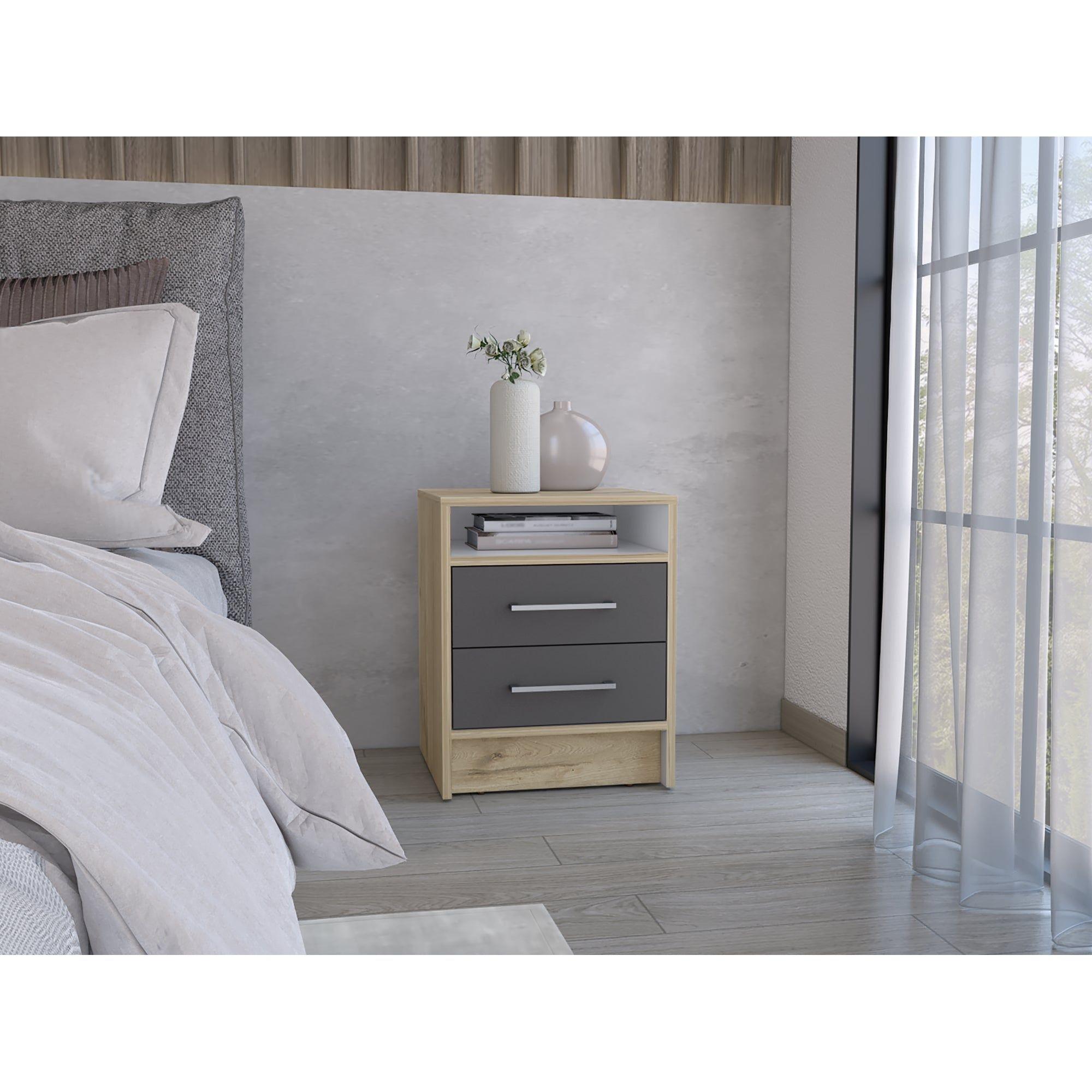 VELADOR 2 CAJONES FM-019B - BEIGE-4