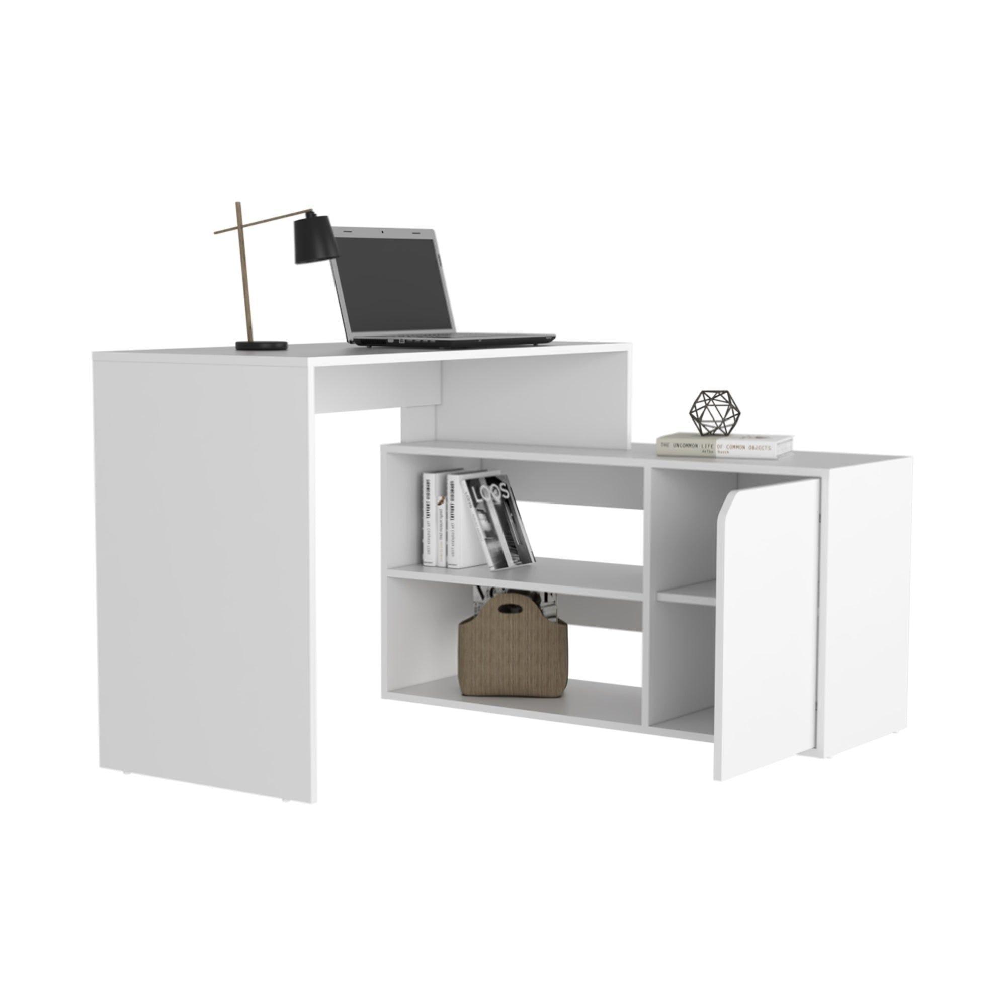 ESCRITORIO EN L 1 PUERTA 116,6X100X73,6 CM FM-033B BLANCO-2