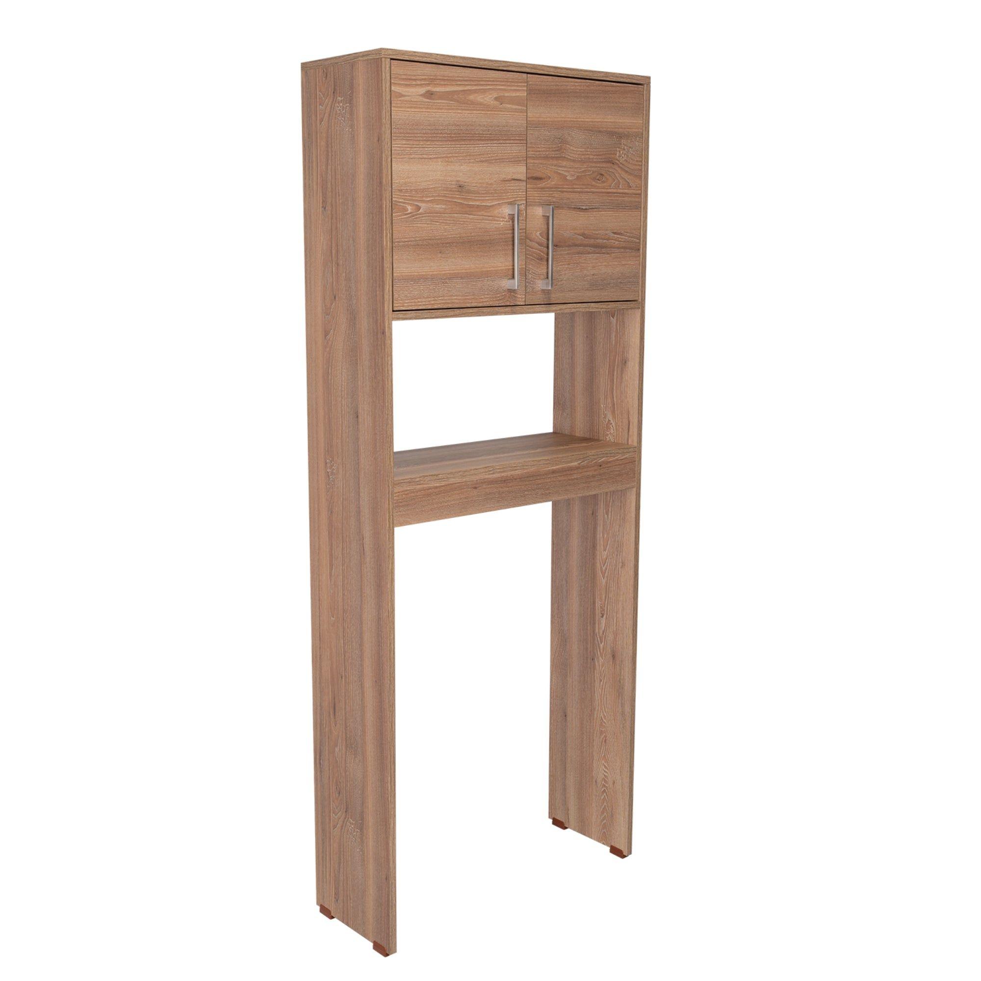 Estante De Baño 160X63X25,5 Cm 2 Puertas Café Claro-2