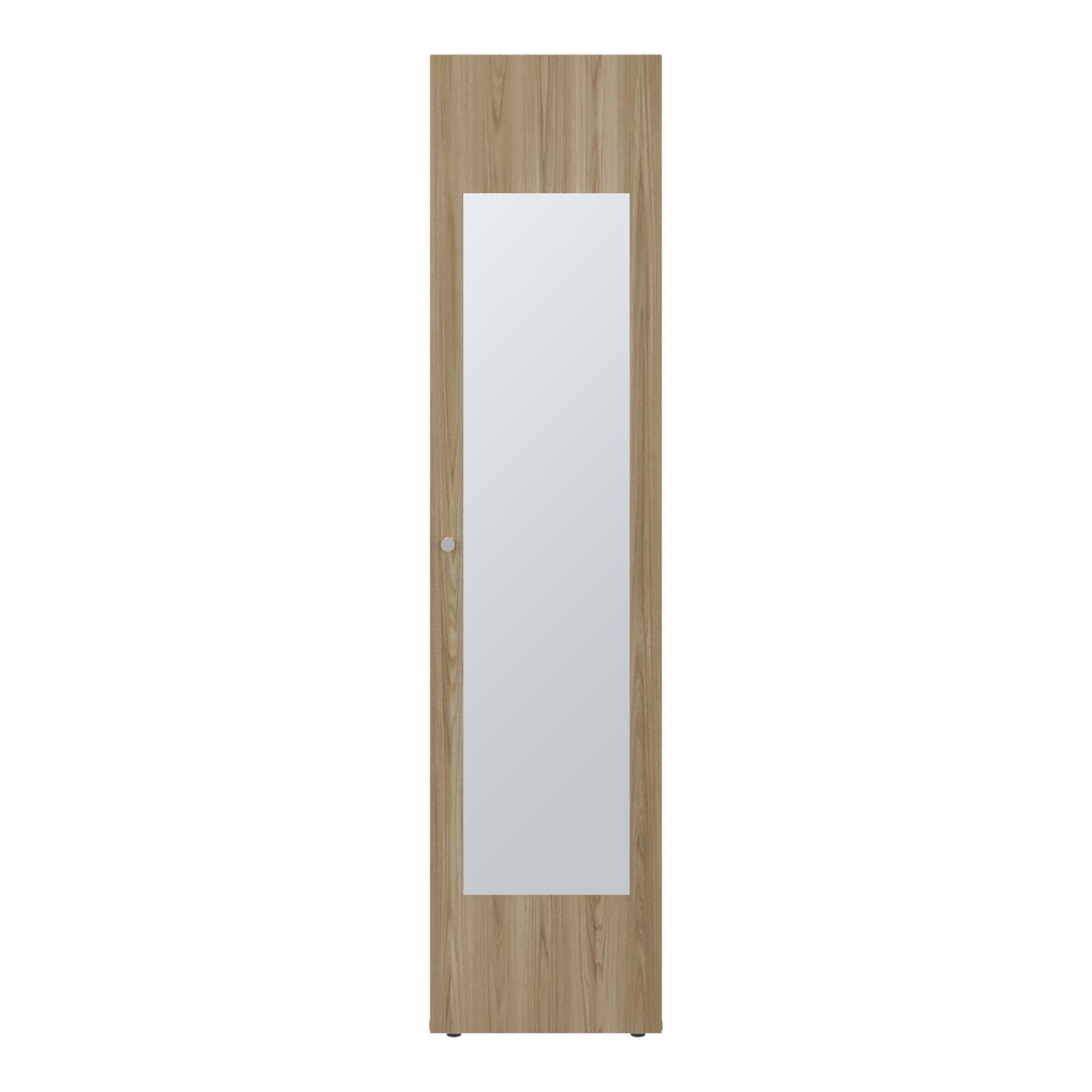 Closet 1 Puerta Con Espejo 170X40X40,2 Cm Cafe Y Blanco-3