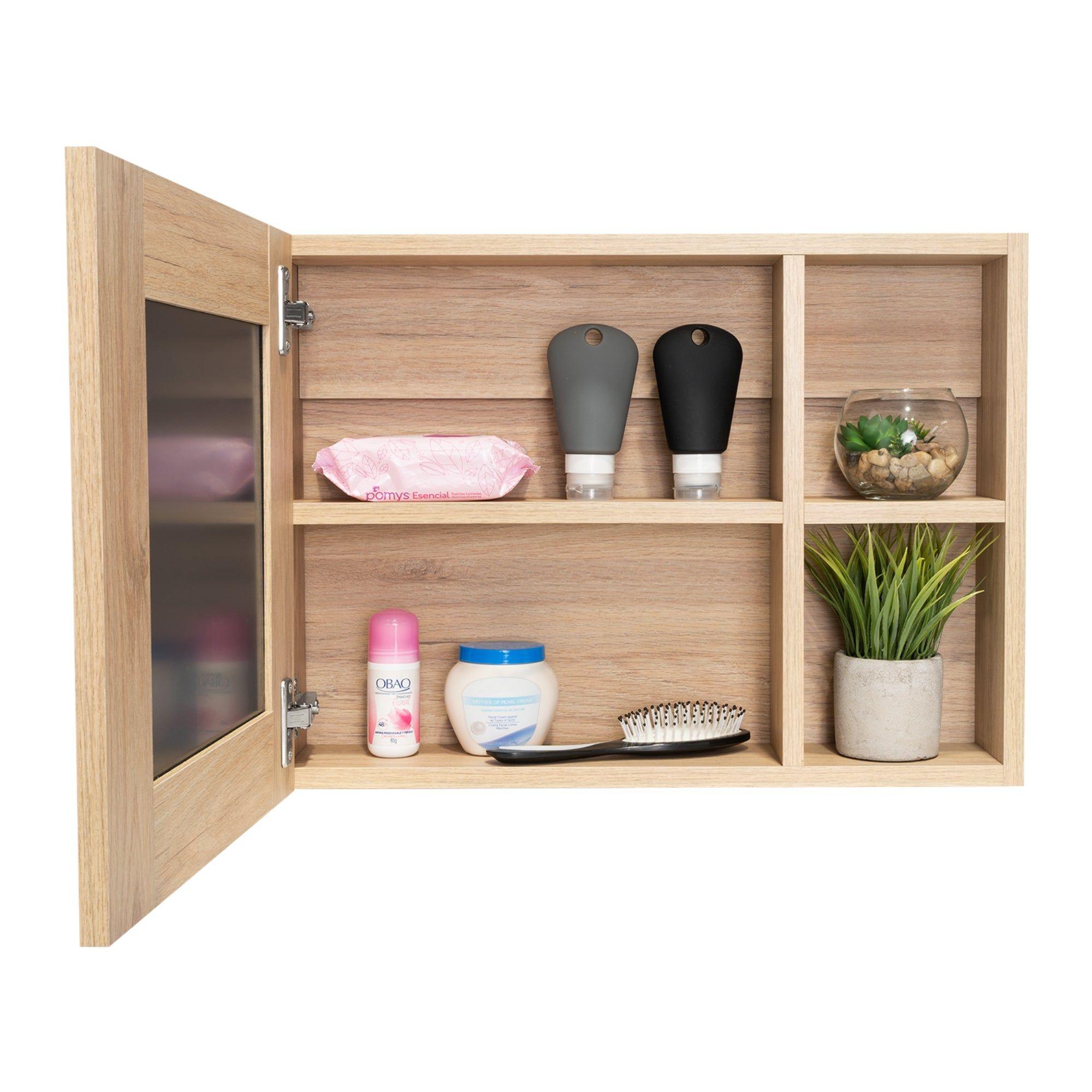 Botiquin 1 Puerta 40X55X12.1 Cm Café Claro-3