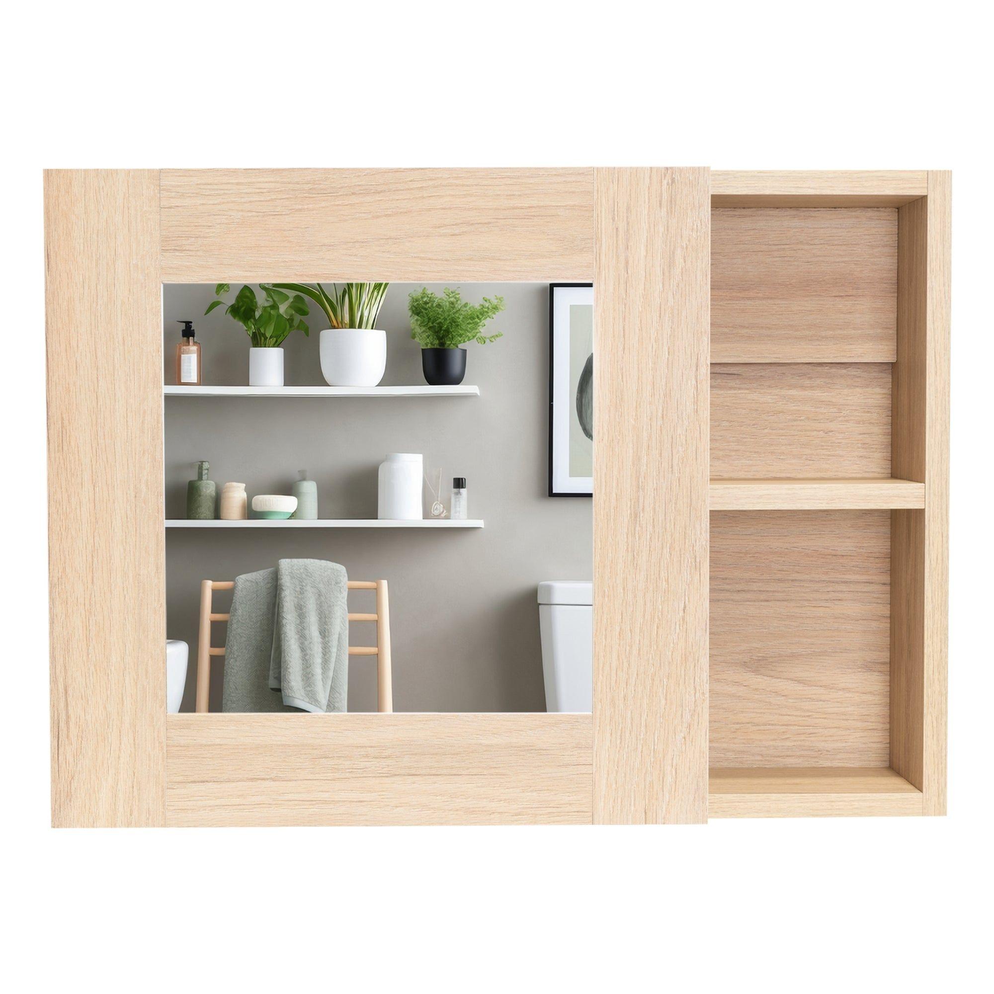 Botiquin 1 Puerta 40X55X12.1 Cm Café Claro-6