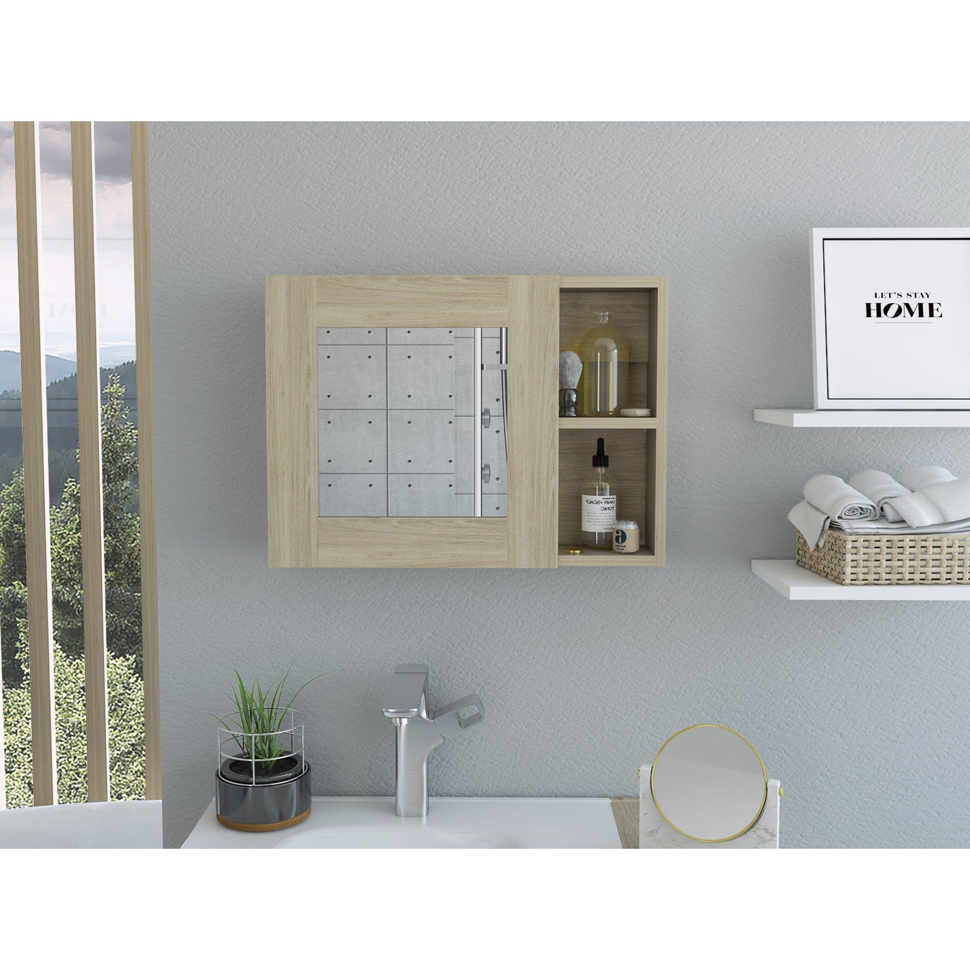 Botiquin 1 Puerta 40X55X12.1 Cm Café Claro-8