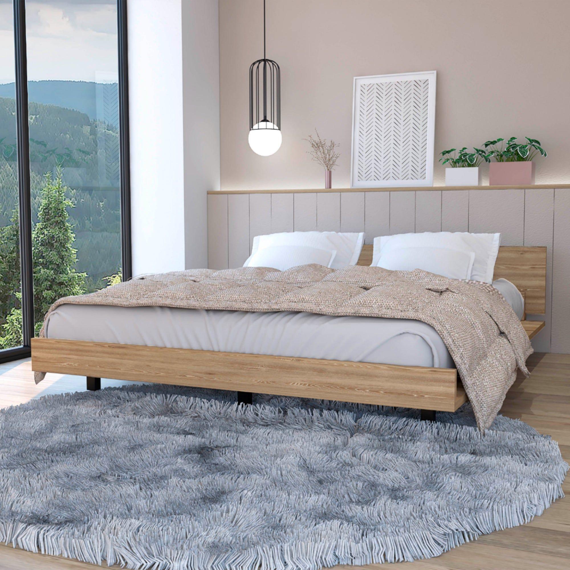 BASE DE CAMA 2 PLAZAS FM-001C - CAFE CLARO-2