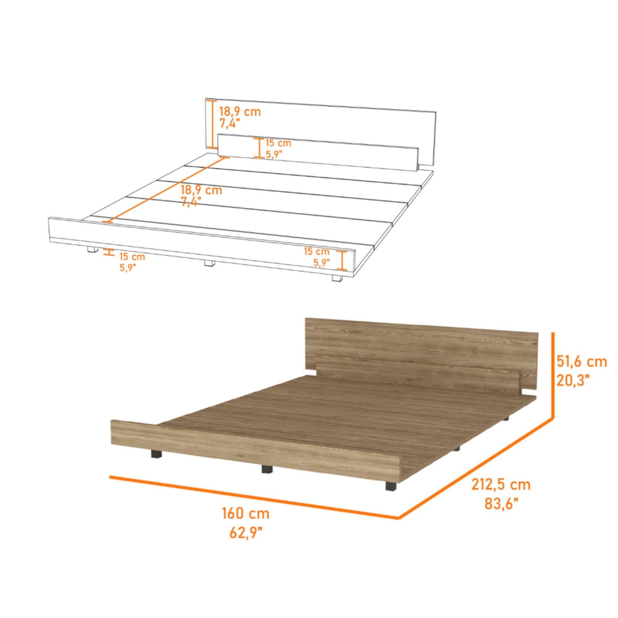 BASE DE CAMA 2 PLAZAS FM-001C - CAFE CLARO-3