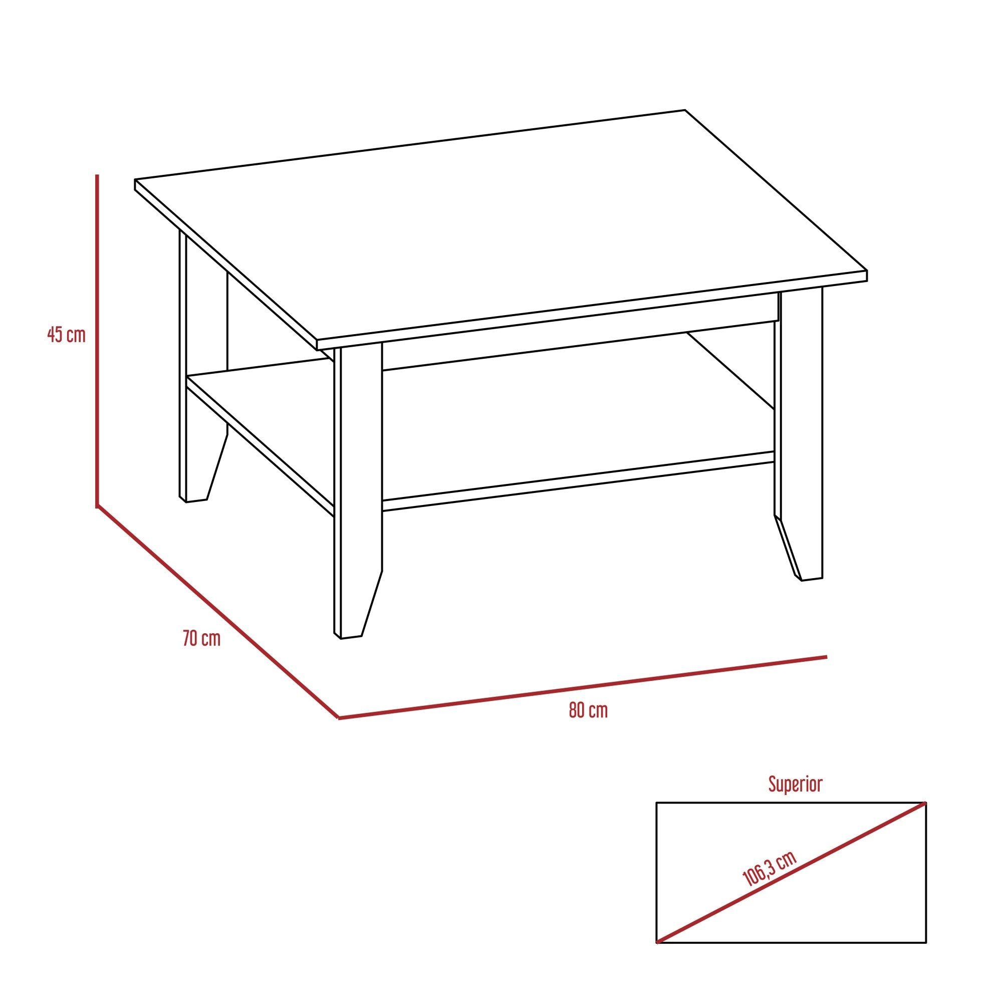 MESA DE CENTRO 1 ESTANTE FM-004N NEGRO-5