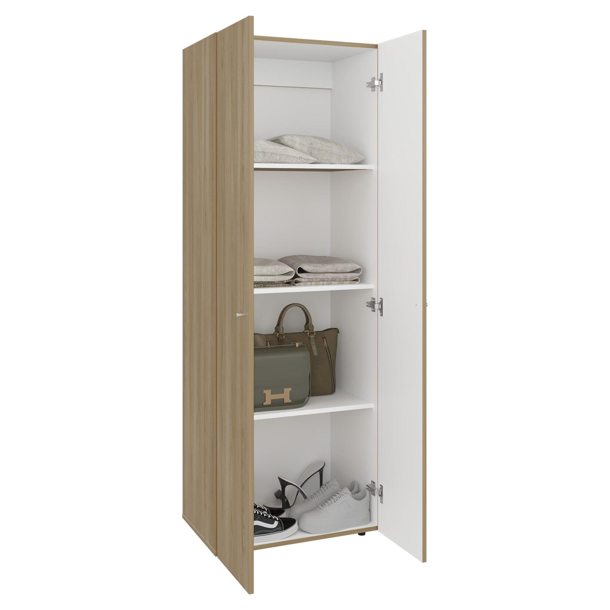 Closet  2 Puertas 170X60X40,2 Cm Cafe Claro-3