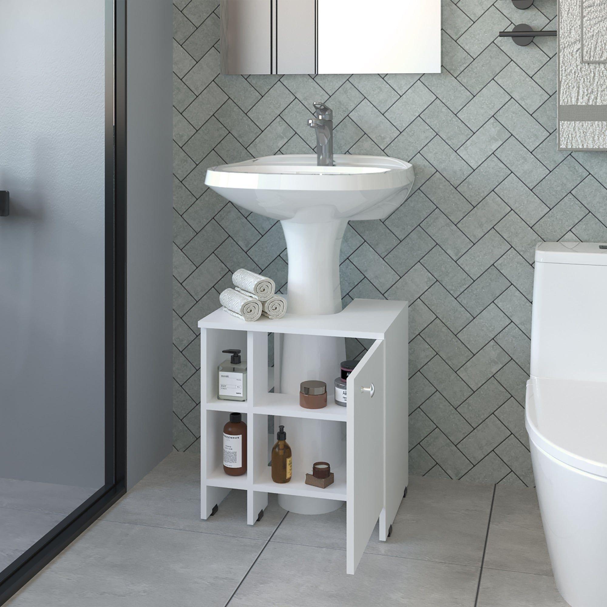 MUEBLE BAÑO PARA LAVAMANOS 1 PUERTA BLANCO-5