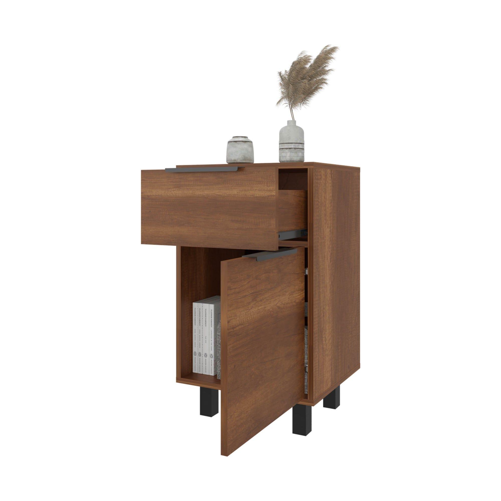 VELADOR 1 CAJÓN 1 PUERTA FM-002O - CAFÉ OSCURO-3