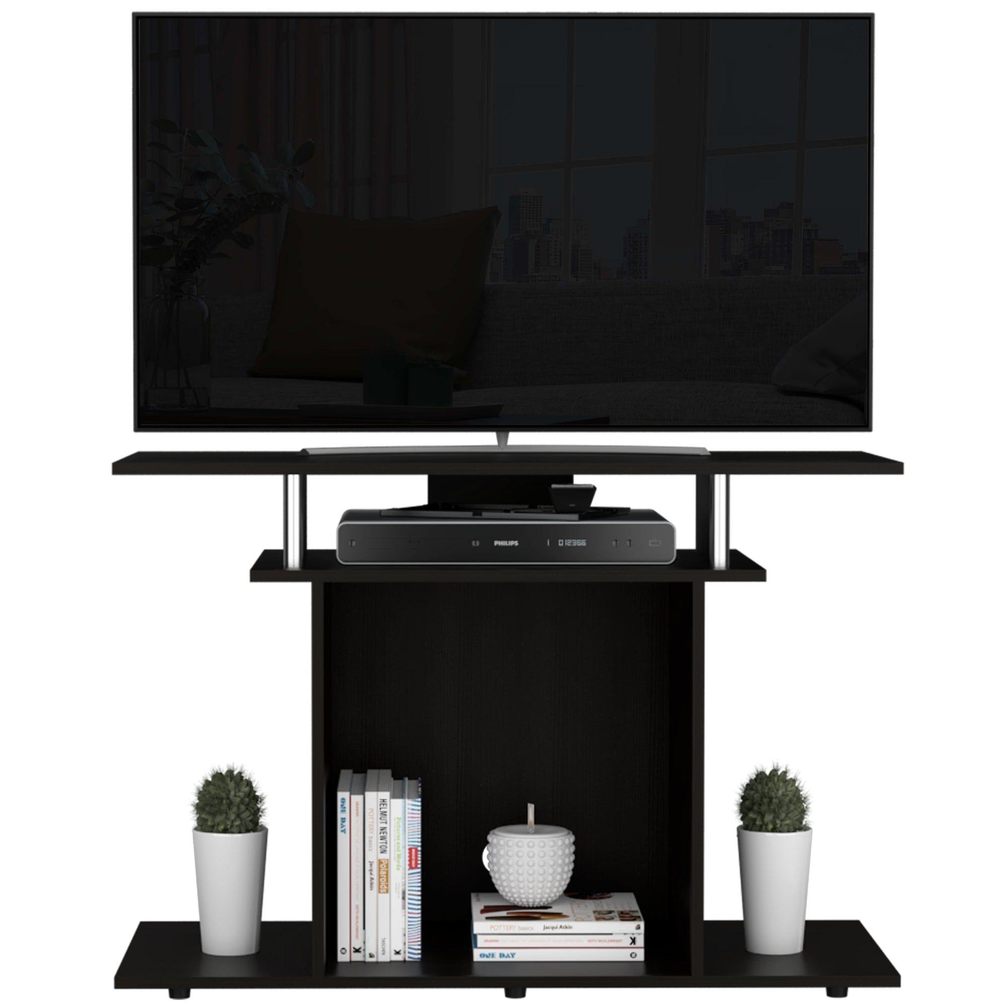 RACK TV 40" CON VARIAS REPISAS FM-028W - NEGRO-2