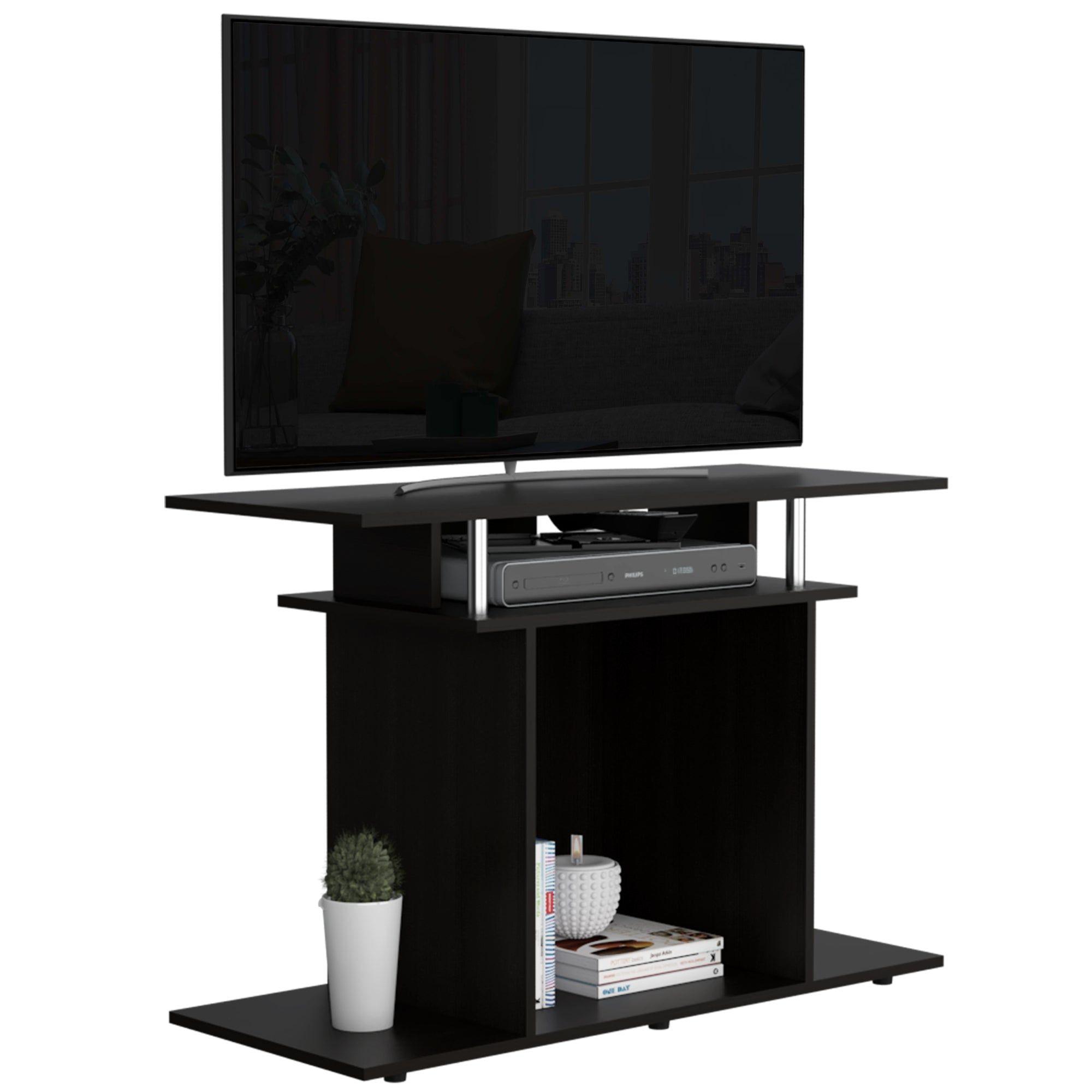 RACK TV 40" CON VARIAS REPISAS FM-028W - NEGRO-3