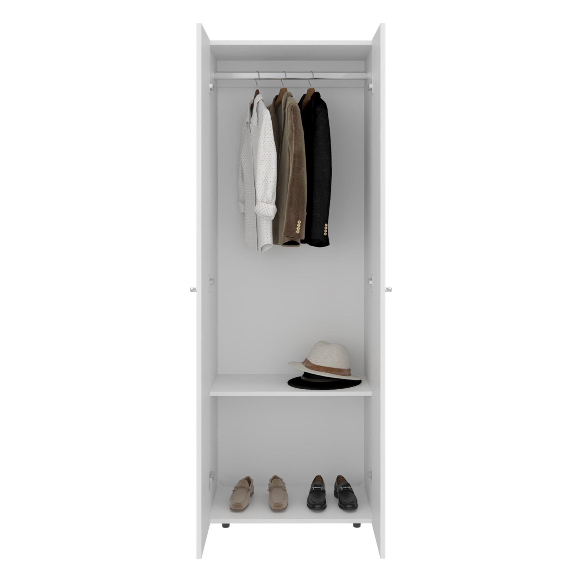 Closet 1 Colgador 2 Puertas 170X60X40,2 Cm Blanco-2