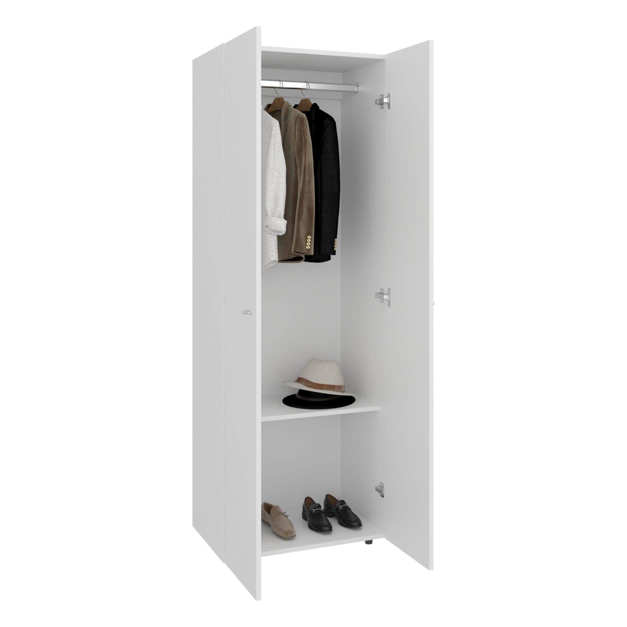 Closet 1 Colgador 2 Puertas 170X60X40,2 Cm Blanco-3