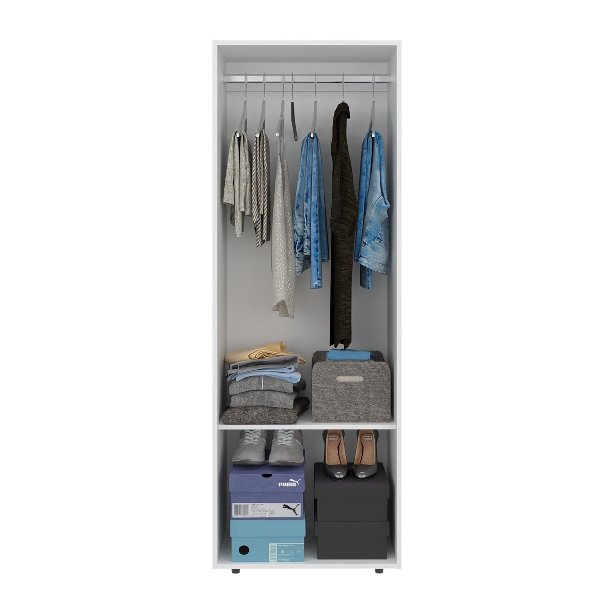 Closet 1 Colgador 2 Puertas 170X60X40,2 Cm Blanco-8