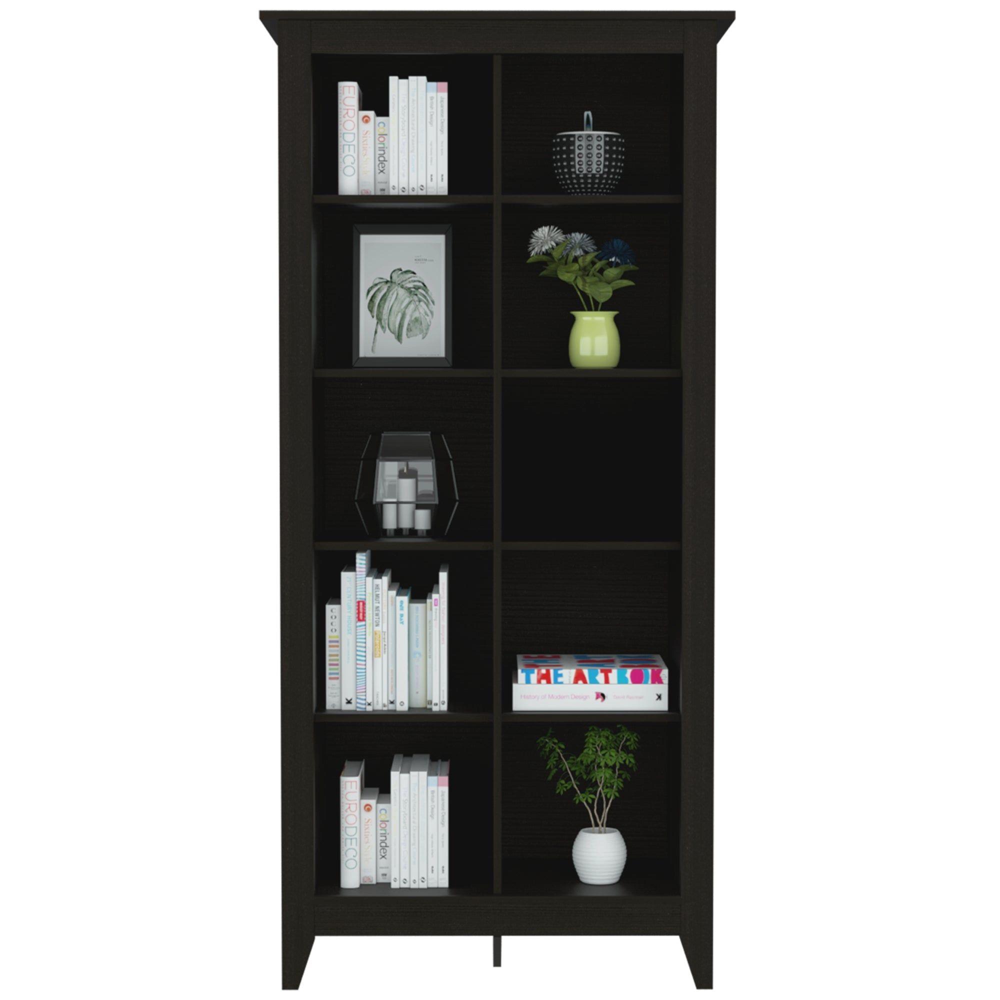 LIBRERO 8 ESTANTES FM-001W - NEGRO-2
