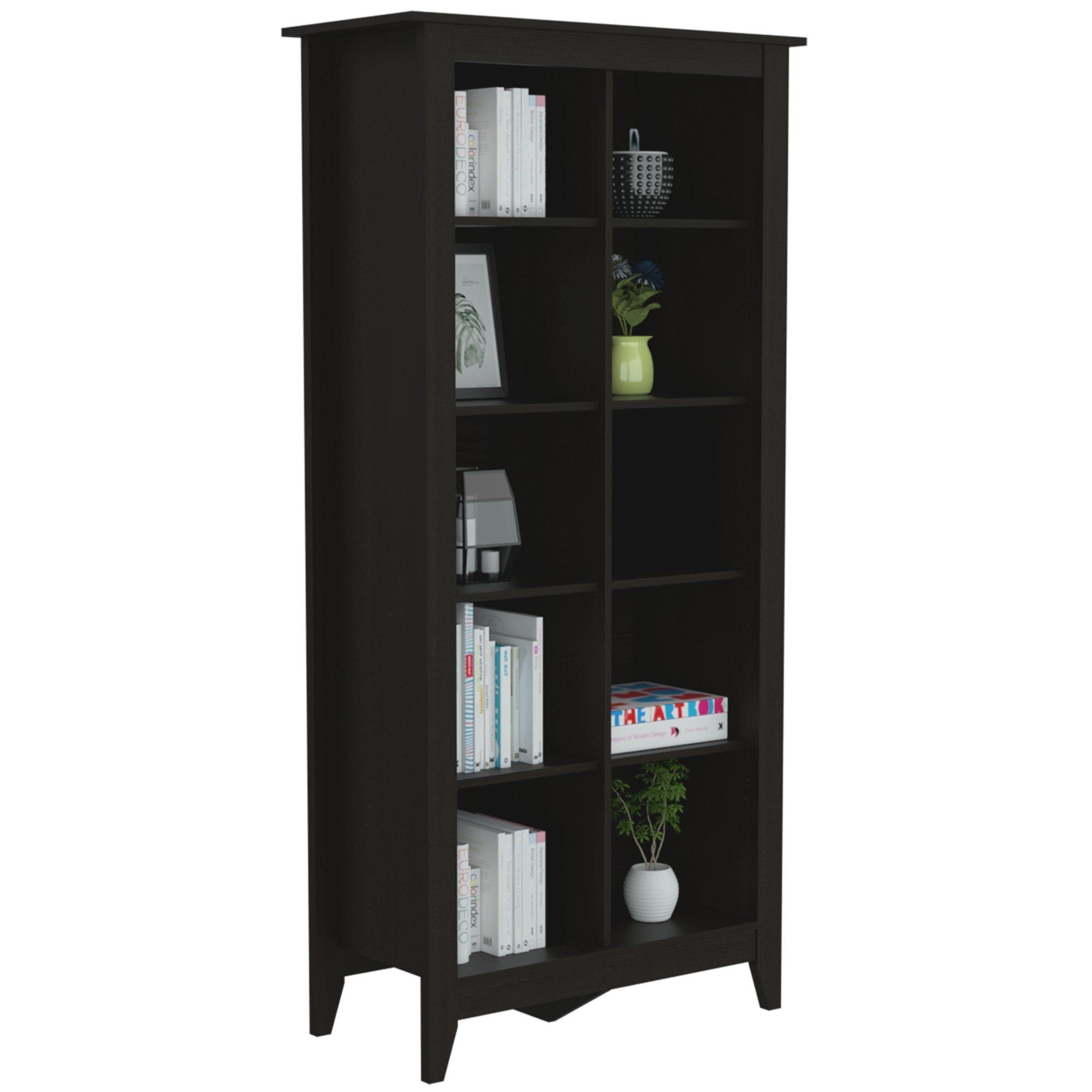 LIBRERO 8 ESTANTES FM-001W - NEGRO-3