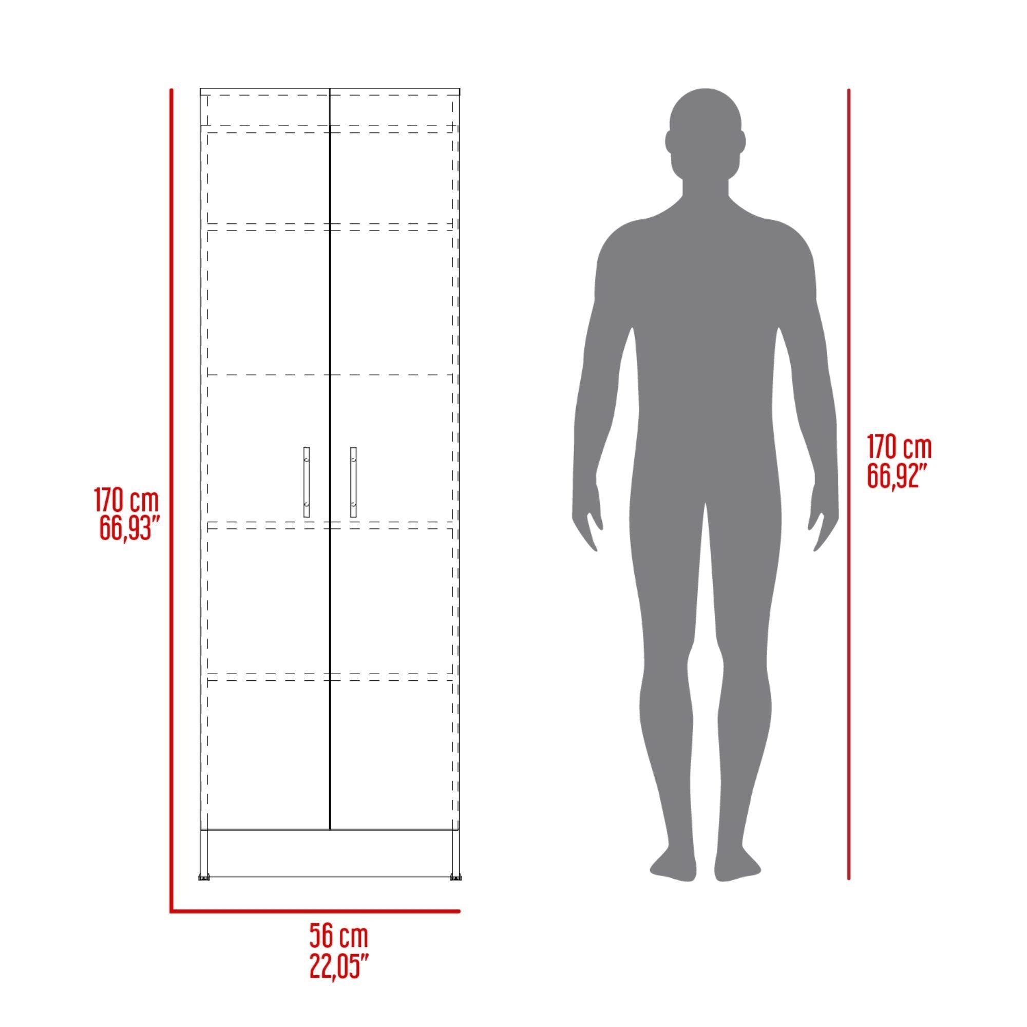 Mueble Despensa Multiusos 170X56X30,2 Cm Blanco-7