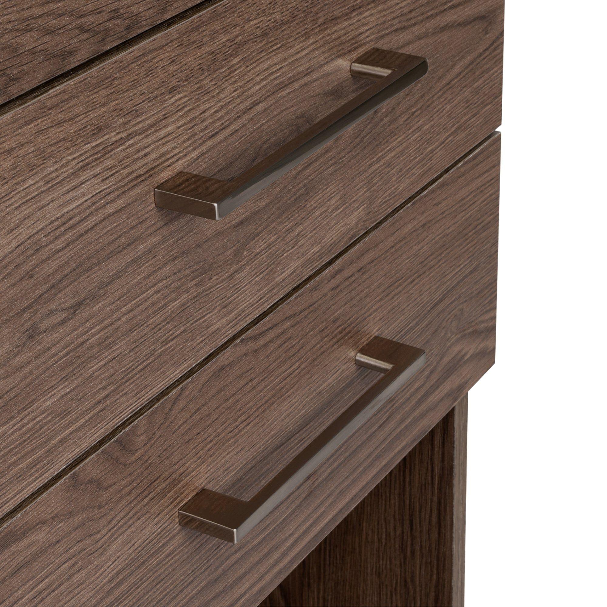 Escritorio Fm Con 2 Cajones Café Oscuro 75X120X45,7 Cm-4