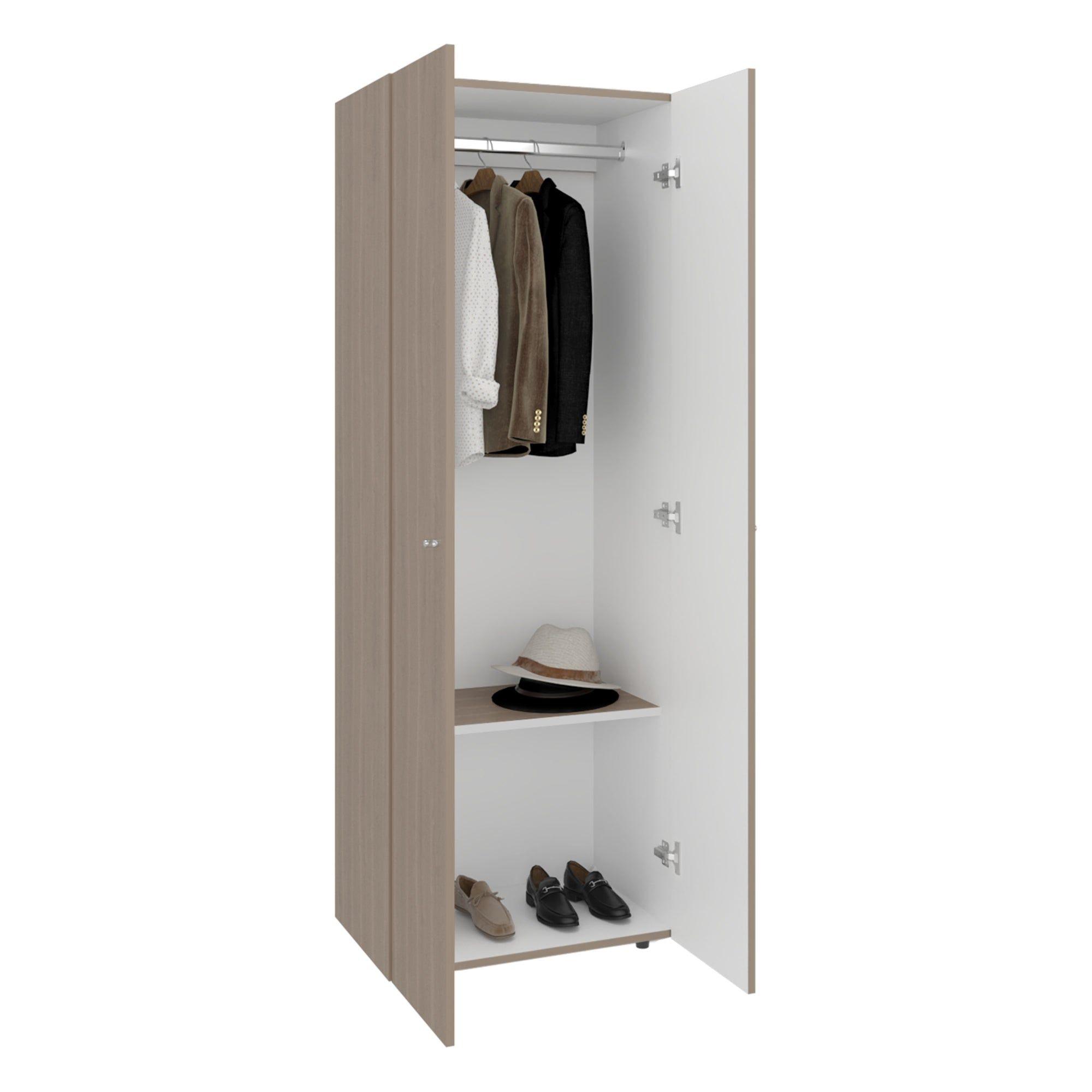 Closet 1 Colgador 2 Puertas 170X60X40,2 Cm Beige-3
