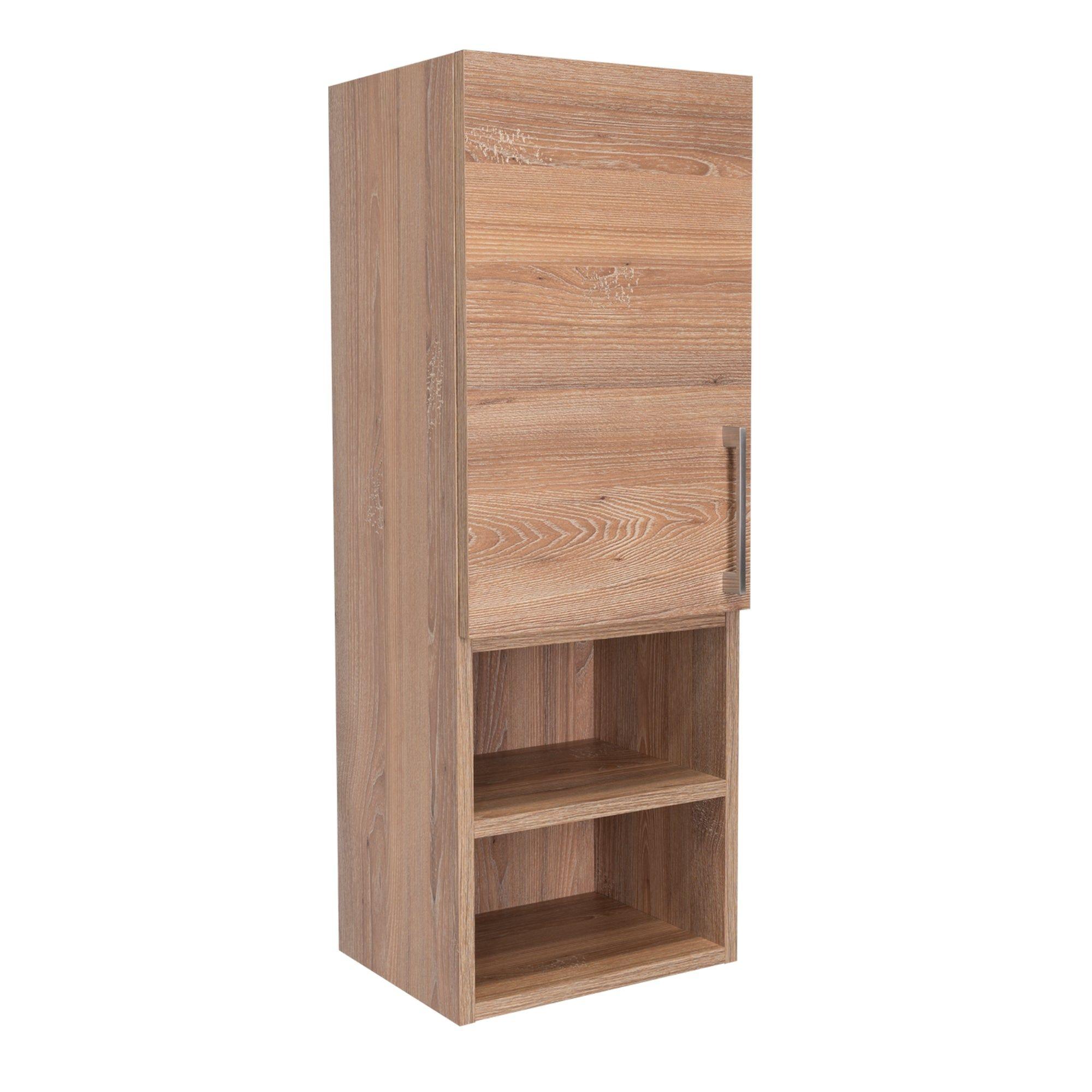 Mueble Auxiliar De Baño 1 Puerta Abatible con Manija 81,7 x 30 x 25,6 Cm Café Claro-2