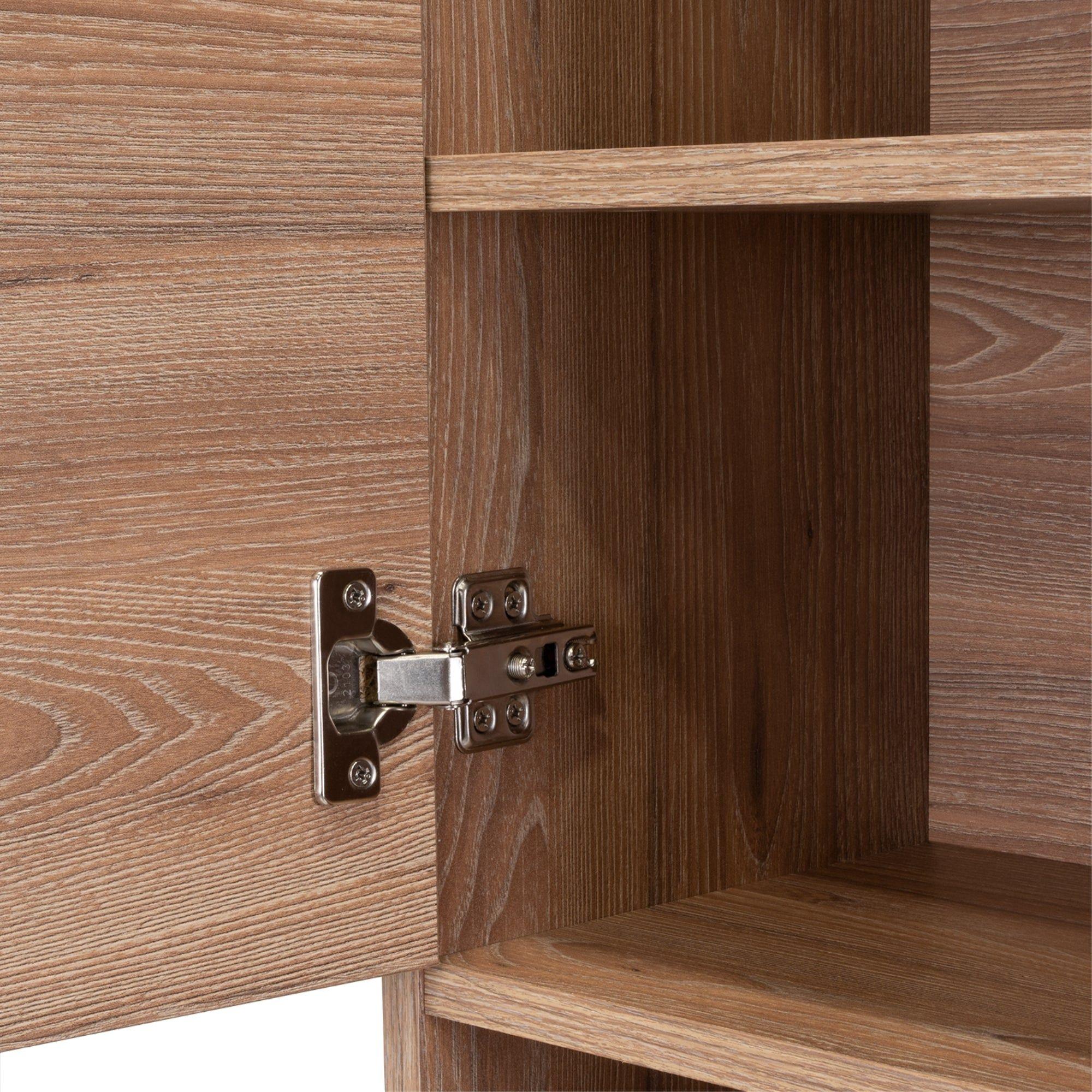 Mueble Auxiliar De Baño 1 Puerta Abatible con Manija 81,7 x 30 x 25,6 Cm Café Claro-6