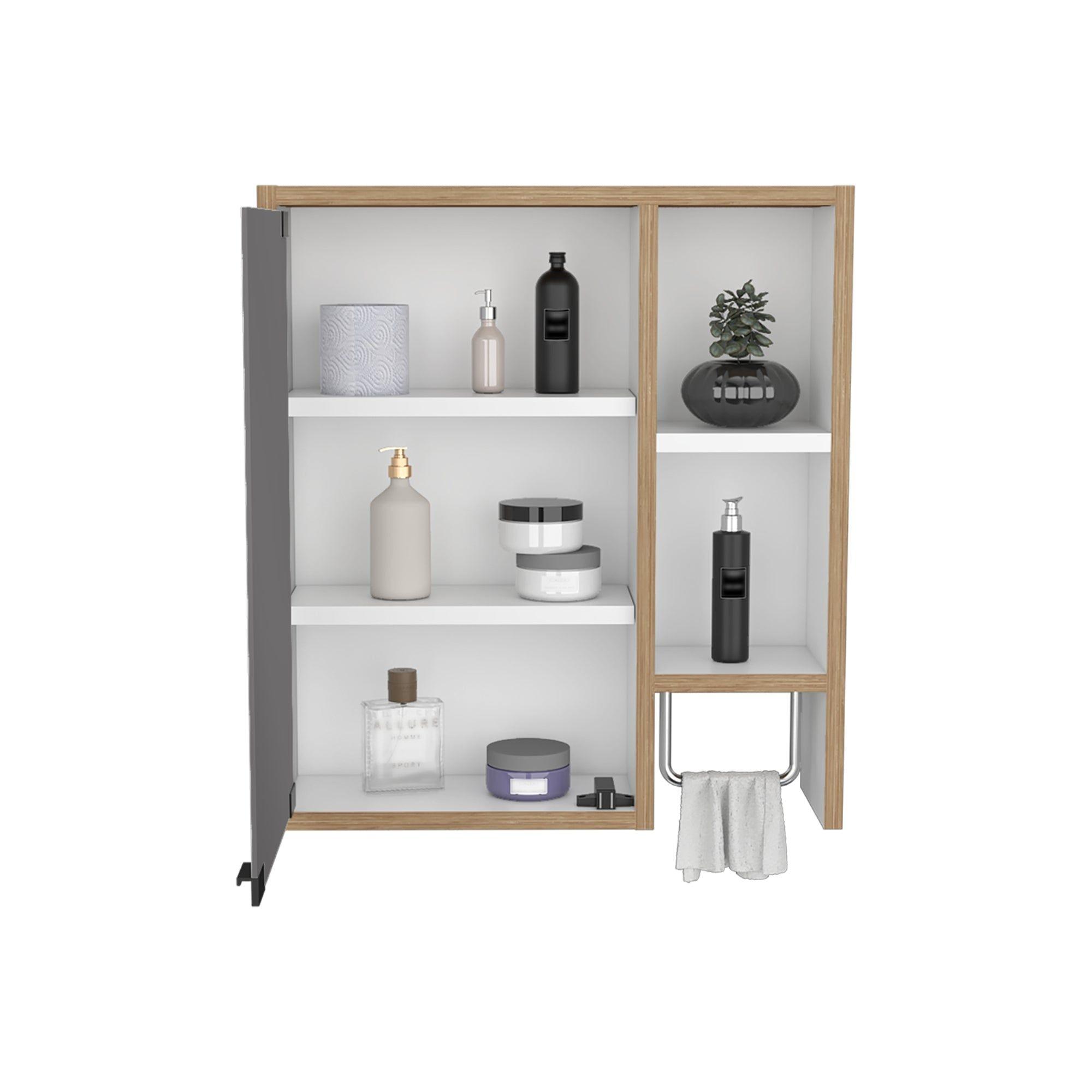 Botiquin De Baño 1 Puerta 52,2X47,2X14,6 Cm Café Claro-3