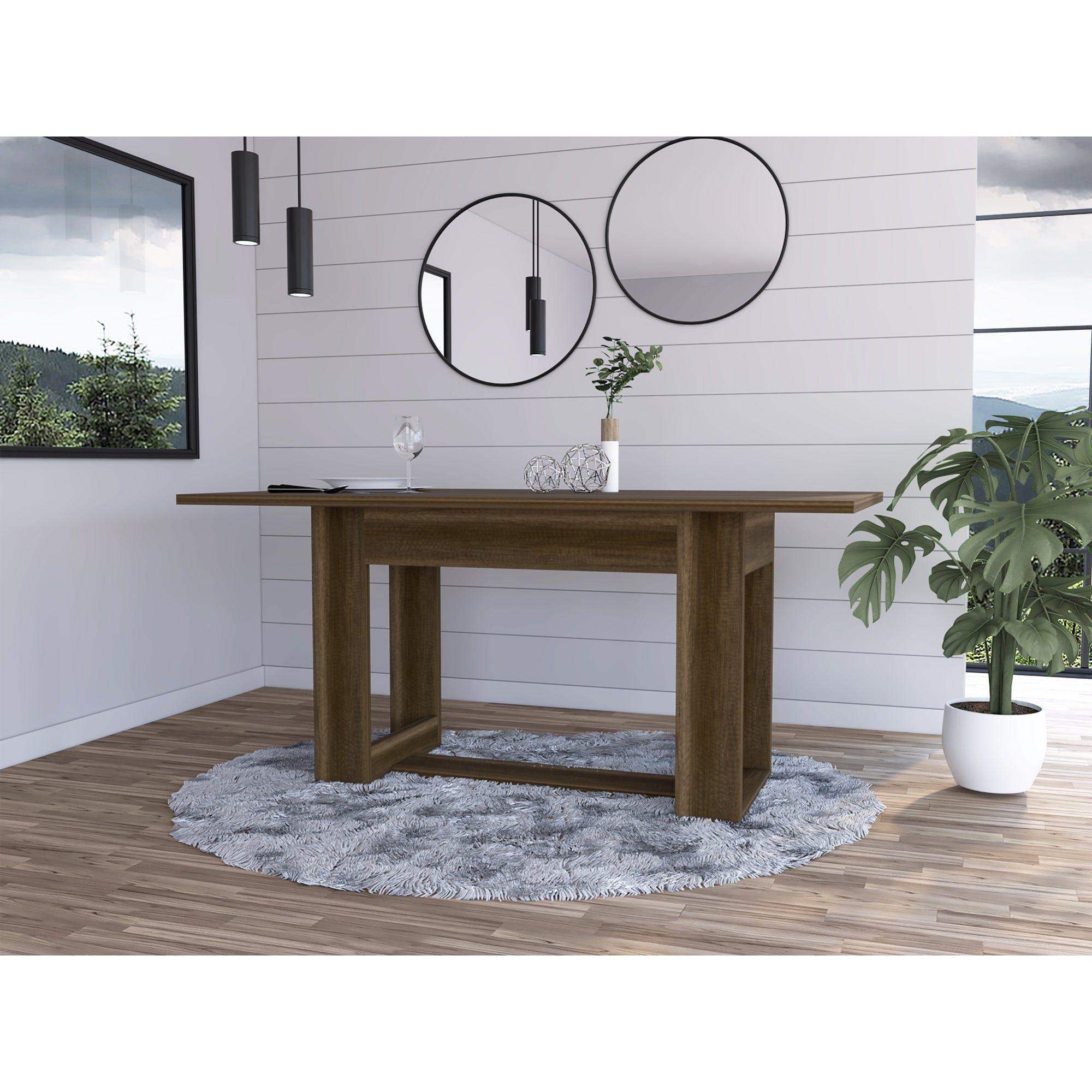 MESA DE COMEDOR FM-004O CAFÉ OSCURO-4