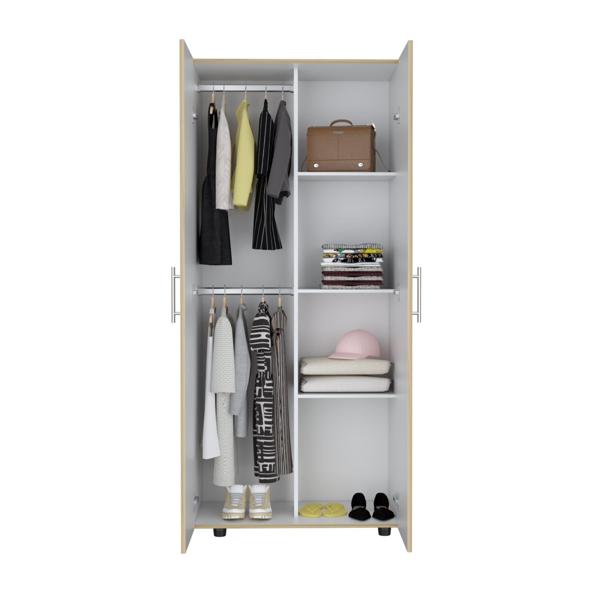 CLOSET 2 PUERTAS FM-021C - CAFÉ CLARO-2