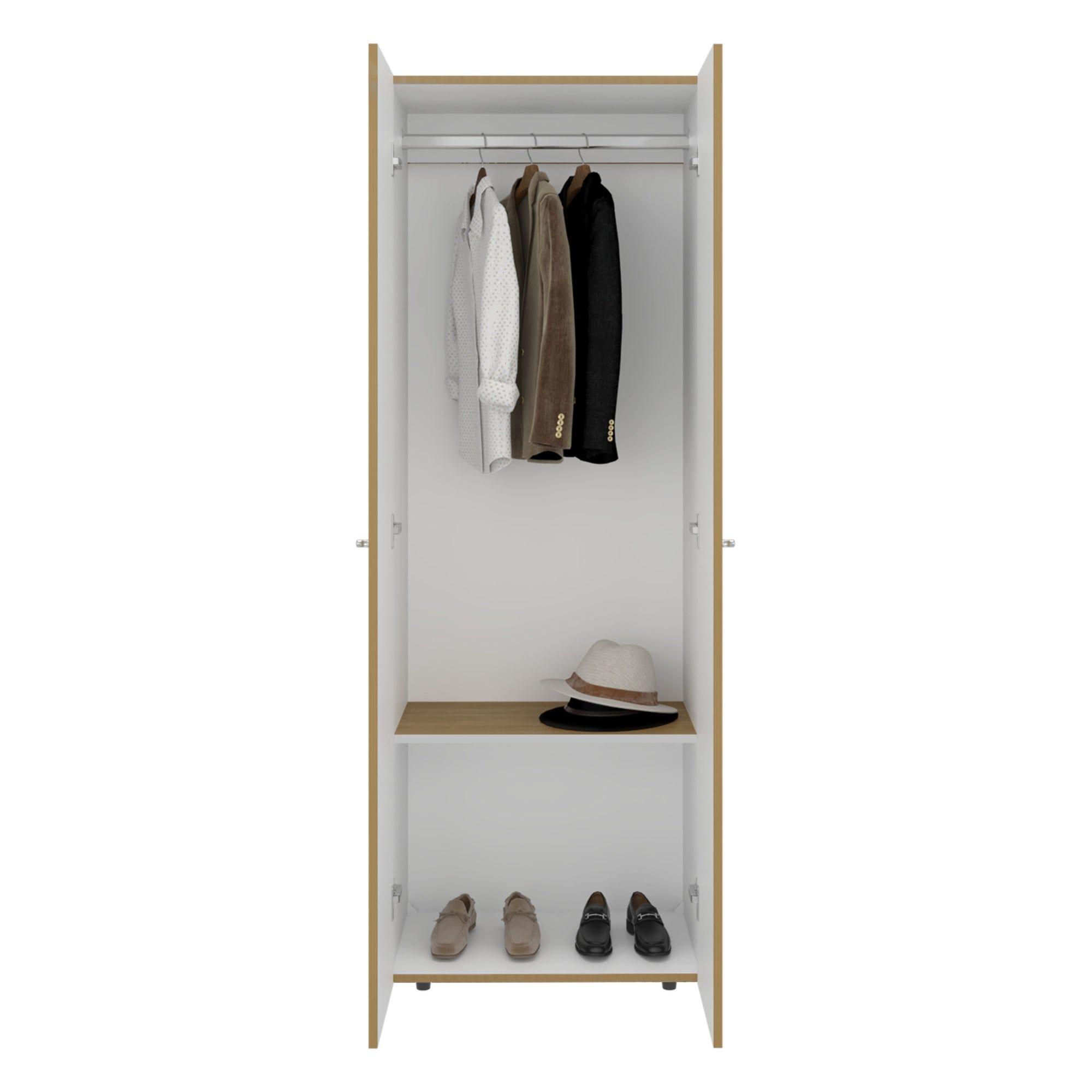 Closet 1 Colgador 2 Puertas 170X60X40,2 Cm Cafe Claro-2
