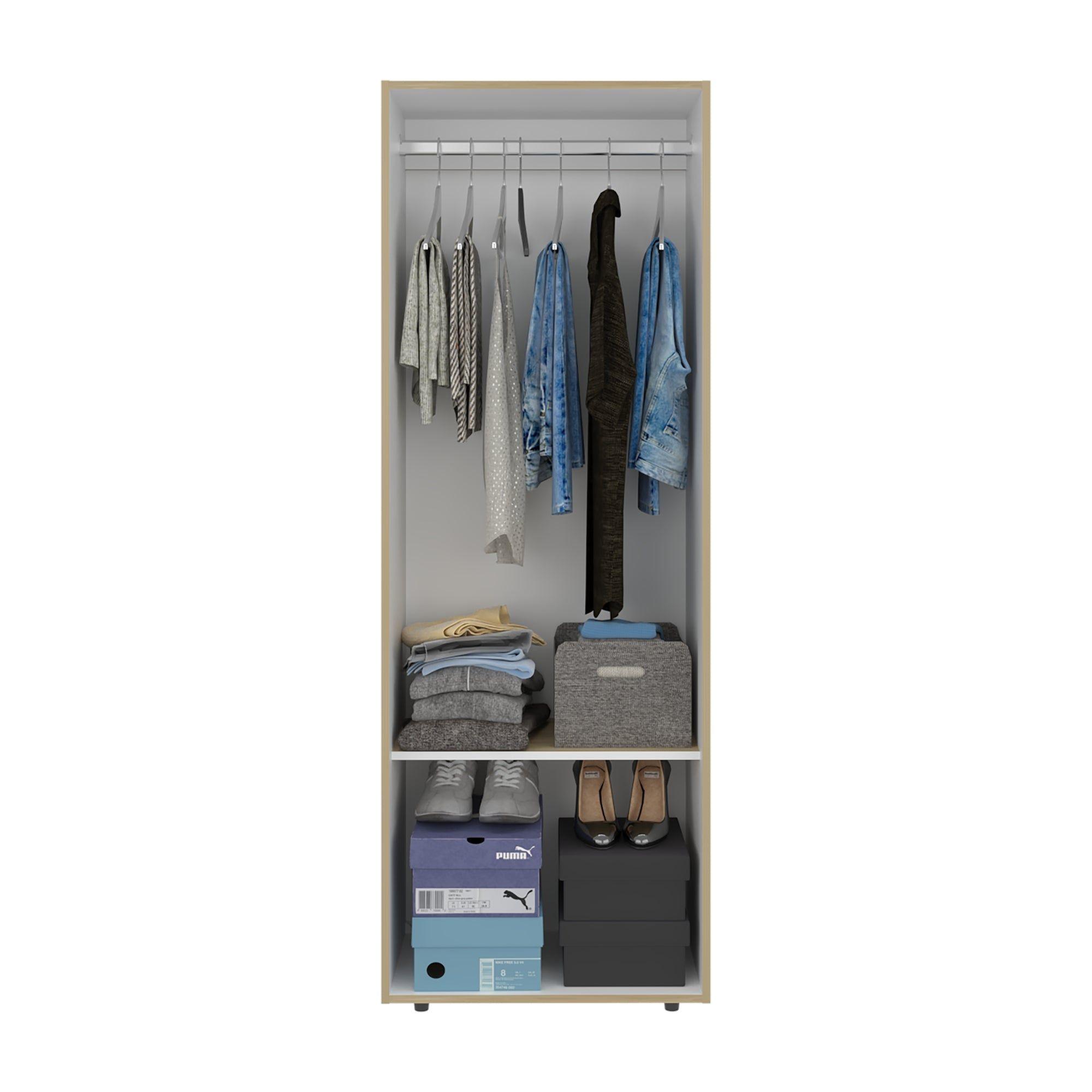 Closet 1 Colgador 2 Puertas 170X60X40,2 Cm Cafe Claro-8