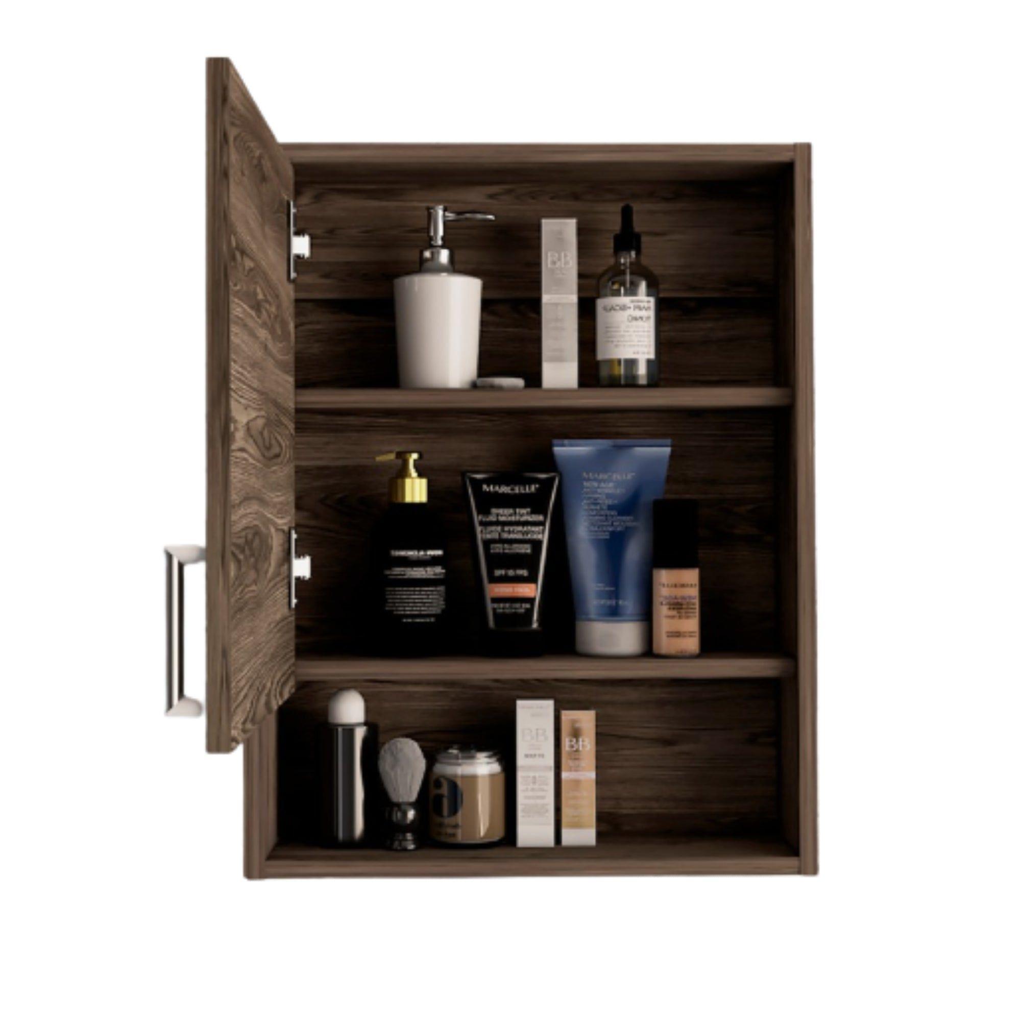 Botiquin 1 Puerta 60X46,5X13,6 Cm Café Oscuro-2