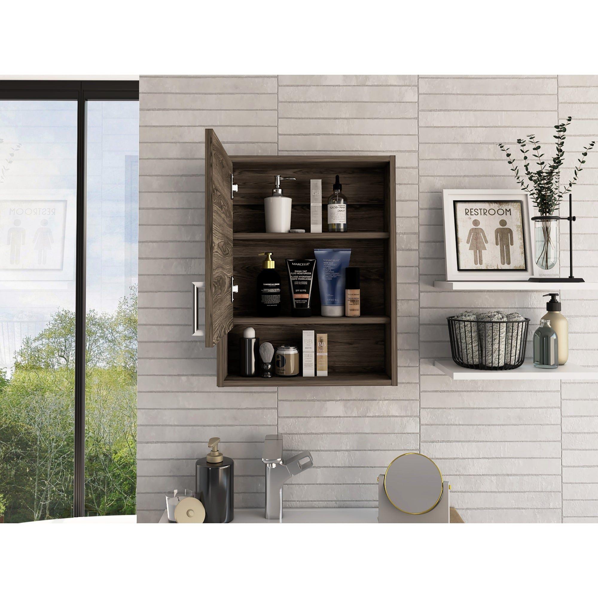 Botiquin 1 Puerta 60X46,5X13,6 Cm Café Oscuro-9