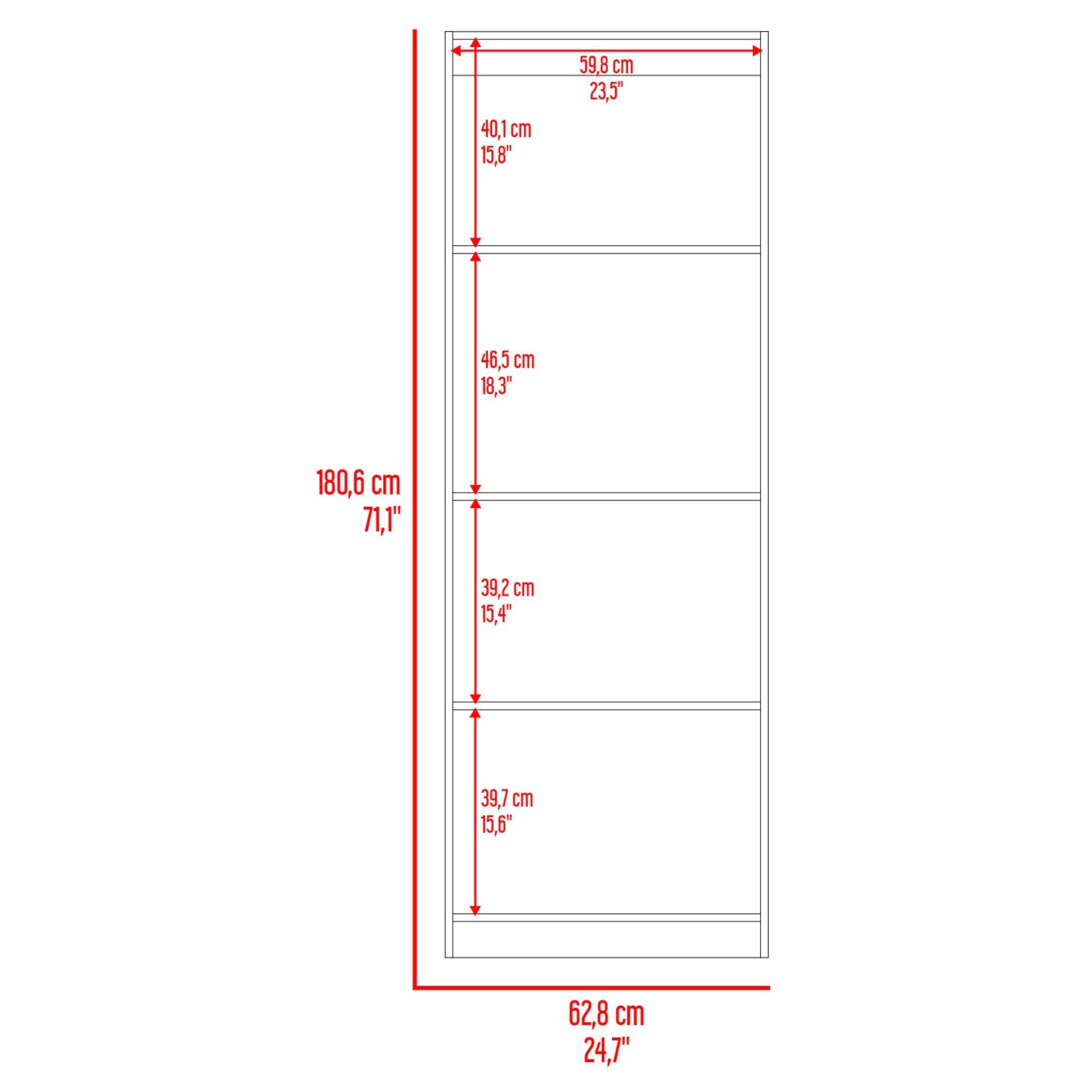 Estante Organizador 3 Niveles 180,6X62,8X29,9 Cm Negro Y Café Claro -4