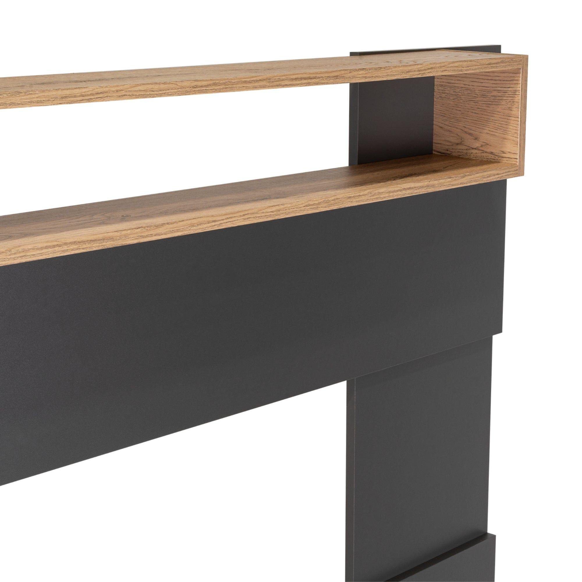 Panel Tv 65" Fm 120X140X31,5 Cm Café Claro Y Gris-6