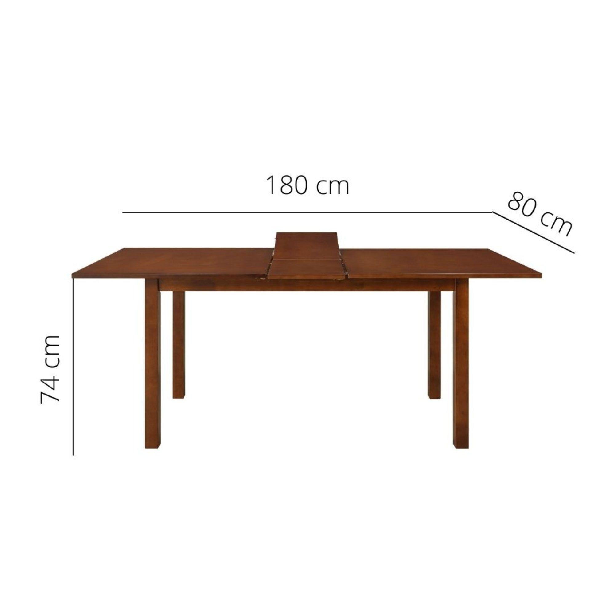 MESA COMEDOR 74X180X80 CM FM-003O CAFÉ OSCURO-5