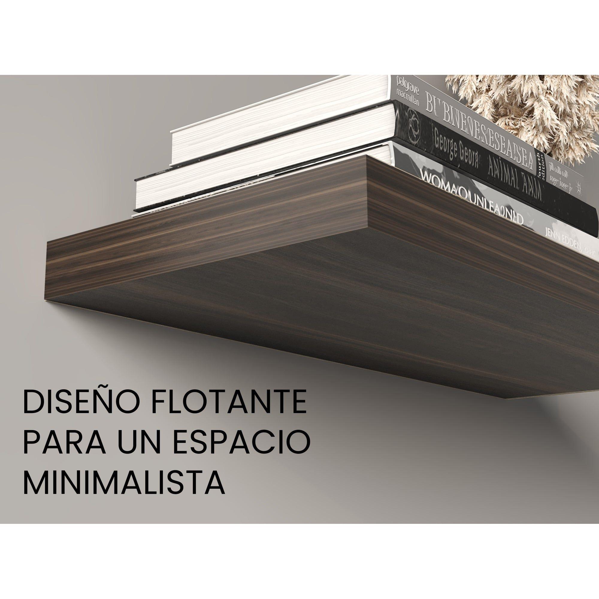 Repisa Flotante 80X25X3,8 Cm Habano X1 Unidad-2