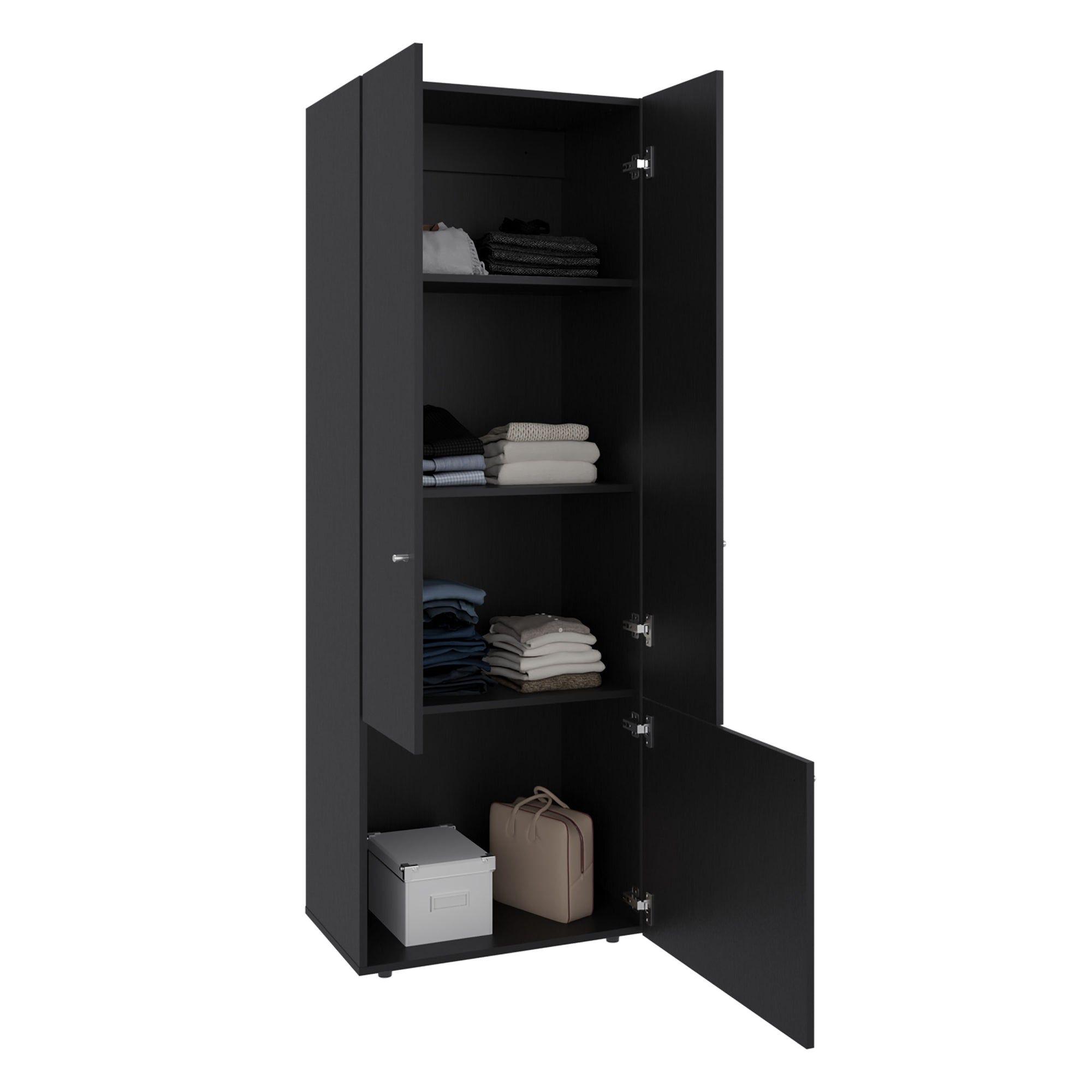 Closet 3 Puertas 170X60X40,2 Cm Negro-3