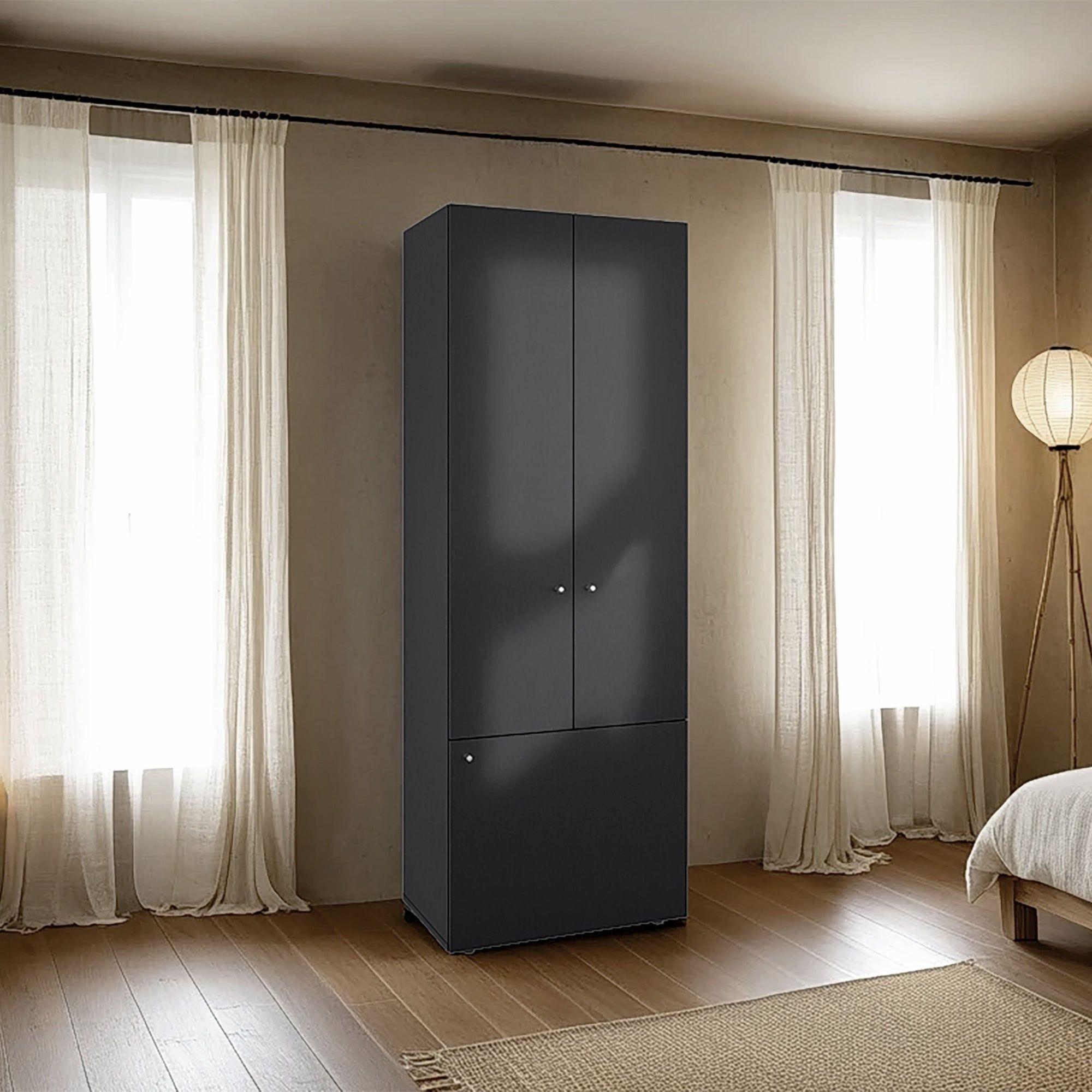 Closet 3 Puertas 170X60X40,2 Cm Negro-4