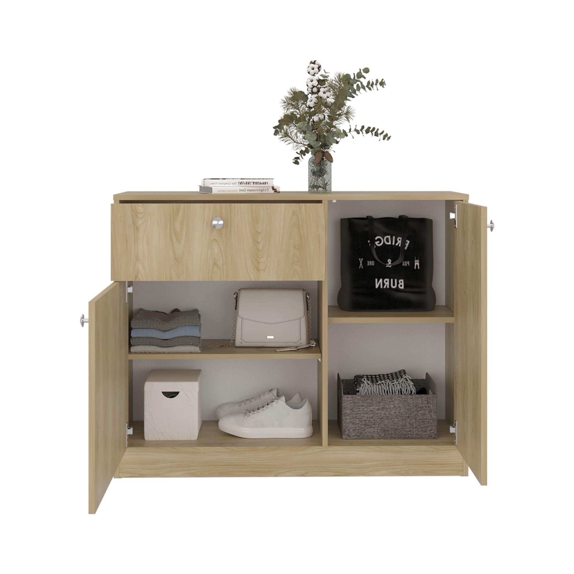 Comoda 2 Puertas 80x100x30,2 Cm Café Claro-3