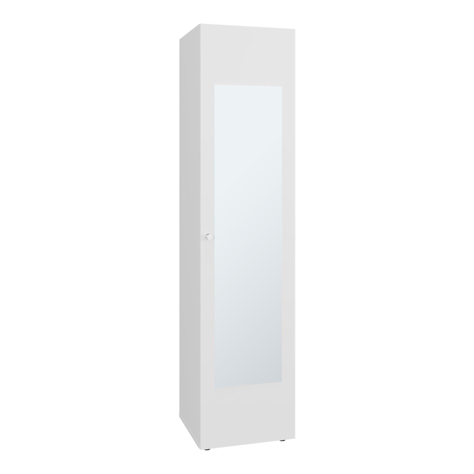 Closet 1 Puerta Con Espejo 170,0X40,0X40,2 Cm Blanco-2