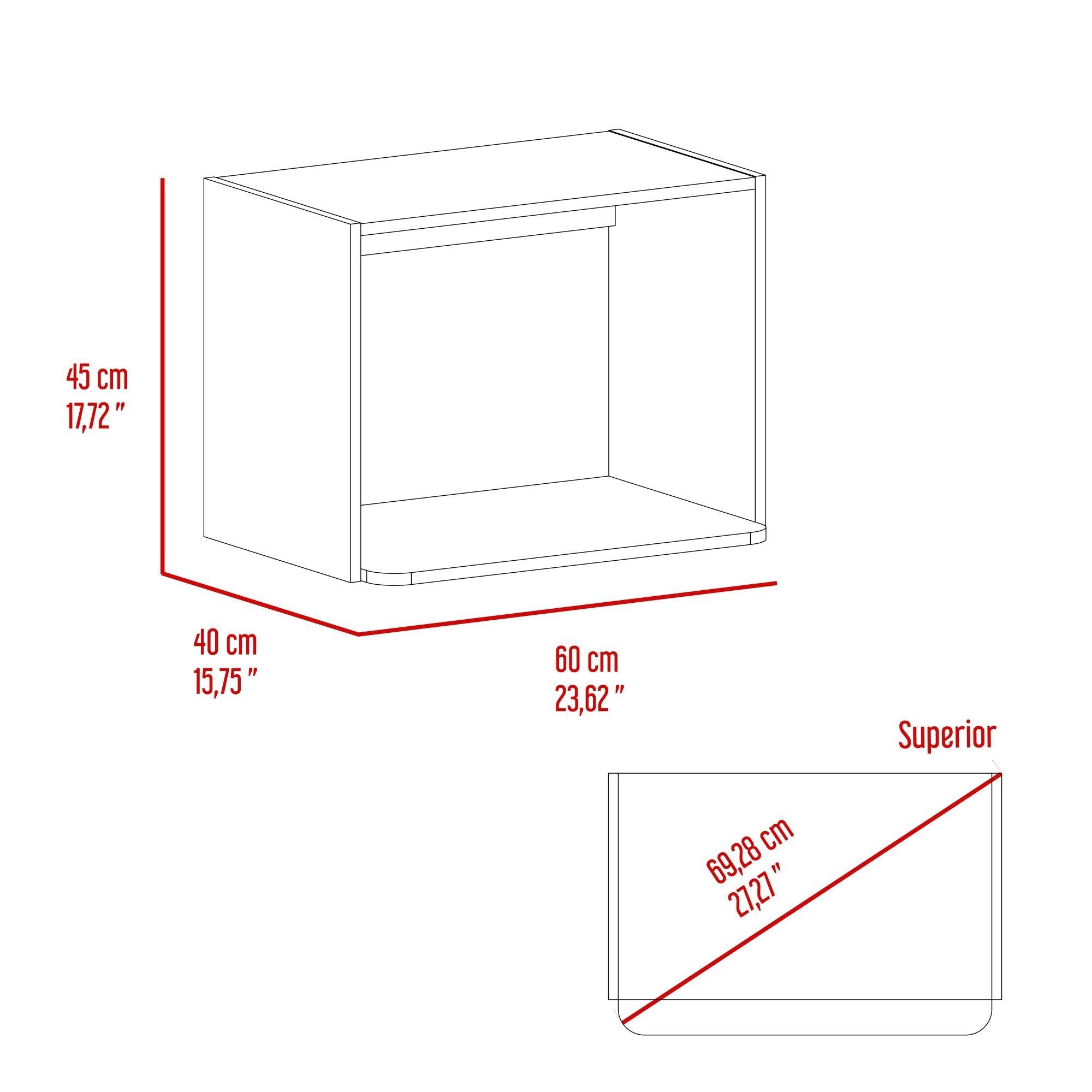 Mueble Para Microondas 60X45X40 Cm Blanco-5