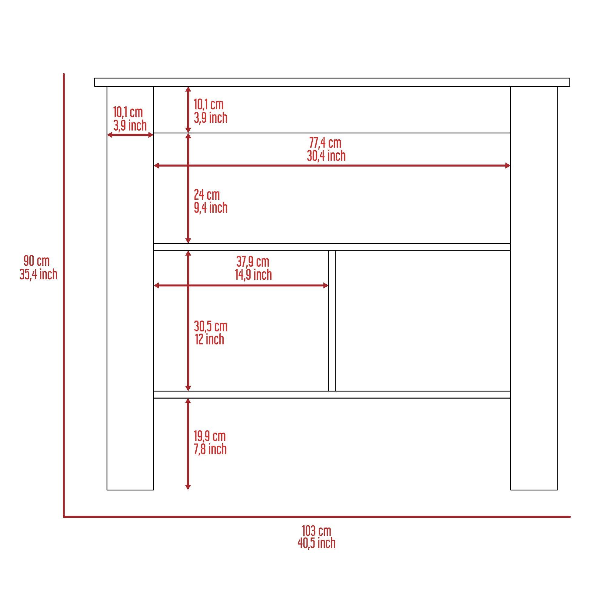 ISLA DE COCINA 103X70X90 CM FM-009B BLANCO Y GRIS-6