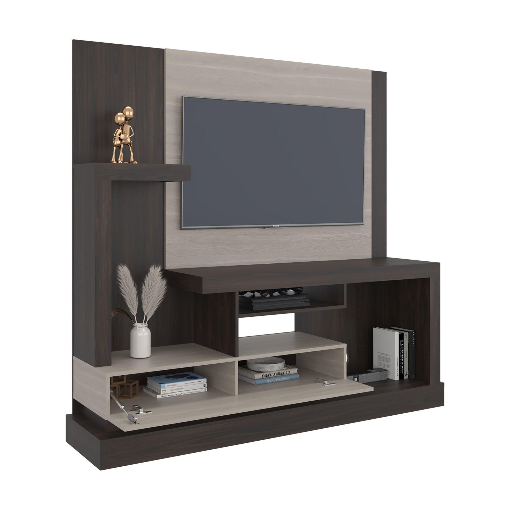 Estante Tv 55" 1 Puerta 180X172,2X41,5 Cm Café Claro-8